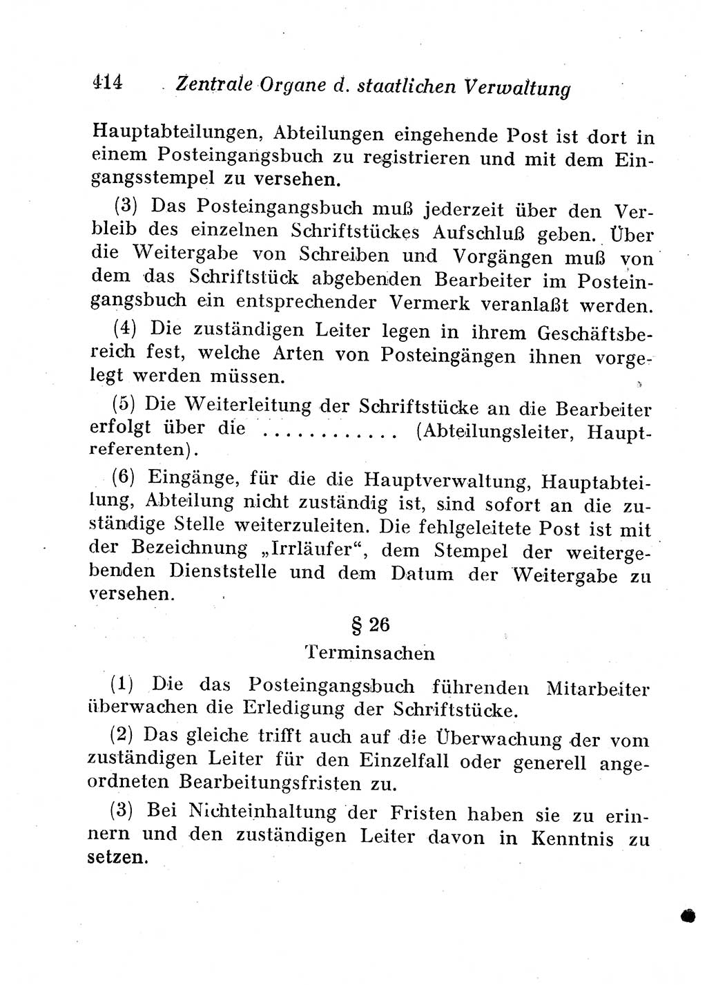 Staats- und verwaltungsrechtliche Gesetze der Deutschen Demokratischen Republik (DDR) 1958, Seite 414 (StVerwR Ges. DDR 1958, S. 414)