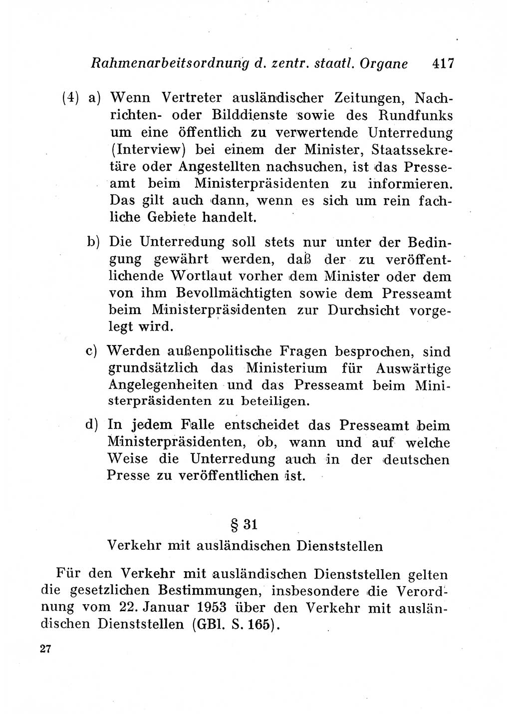 Staats- und verwaltungsrechtliche Gesetze der Deutschen Demokratischen Republik (DDR) 1958, Seite 417 (StVerwR Ges. DDR 1958, S. 417)