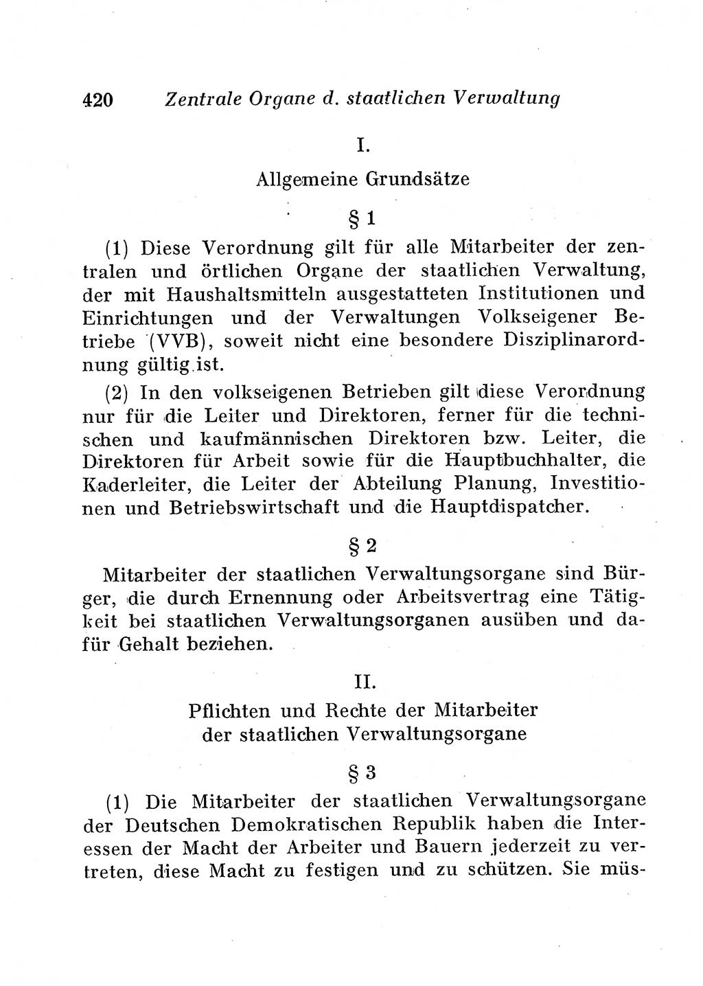 Staats- und verwaltungsrechtliche Gesetze der Deutschen Demokratischen Republik (DDR) 1958, Seite 420 (StVerwR Ges. DDR 1958, S. 420)