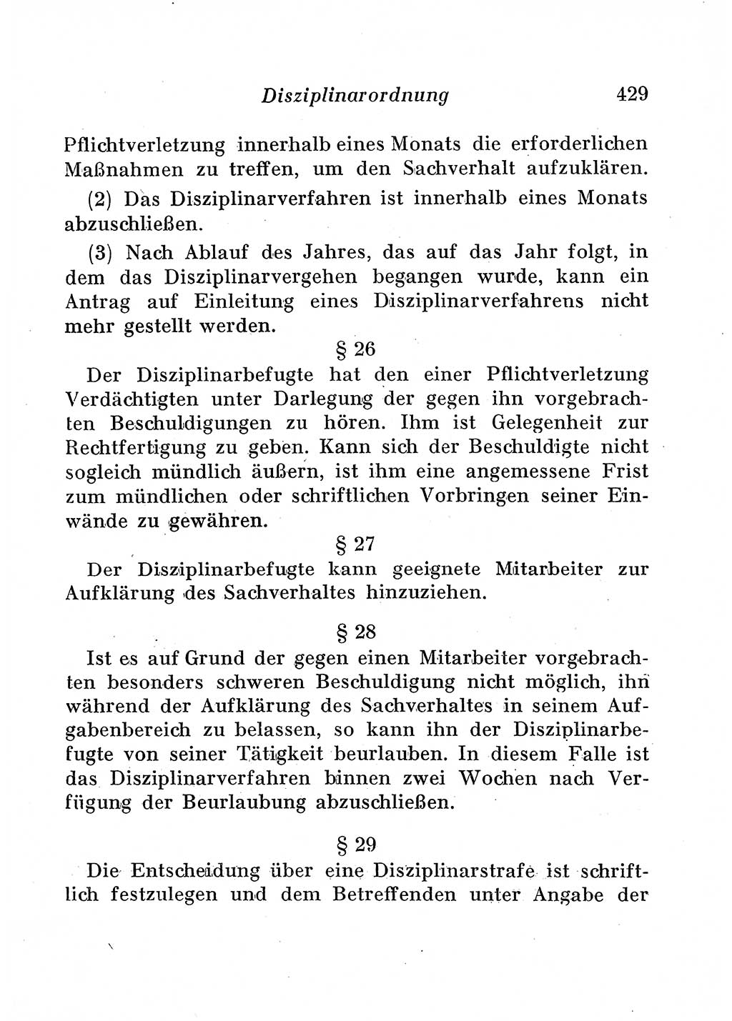 Staats- und verwaltungsrechtliche Gesetze der Deutschen Demokratischen Republik (DDR) 1958, Seite 429 (StVerwR Ges. DDR 1958, S. 429)