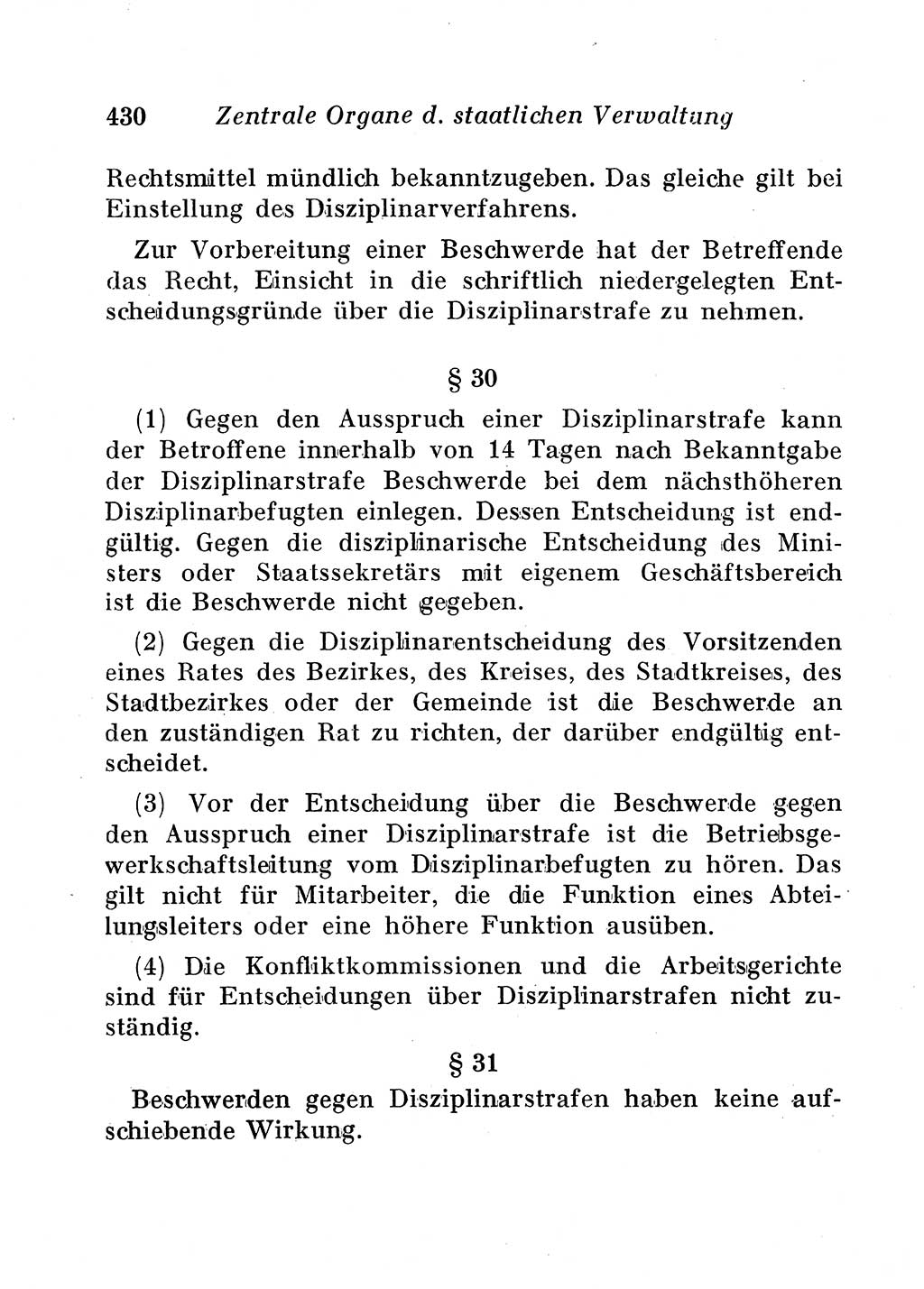 Staats- und verwaltungsrechtliche Gesetze der Deutschen Demokratischen Republik (DDR) 1958, Seite 430 (StVerwR Ges. DDR 1958, S. 430)