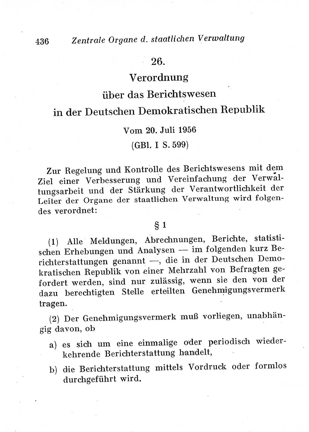 Staats- und verwaltungsrechtliche Gesetze der Deutschen Demokratischen Republik (DDR) 1958, Seite 436 (StVerwR Ges. DDR 1958, S. 436)