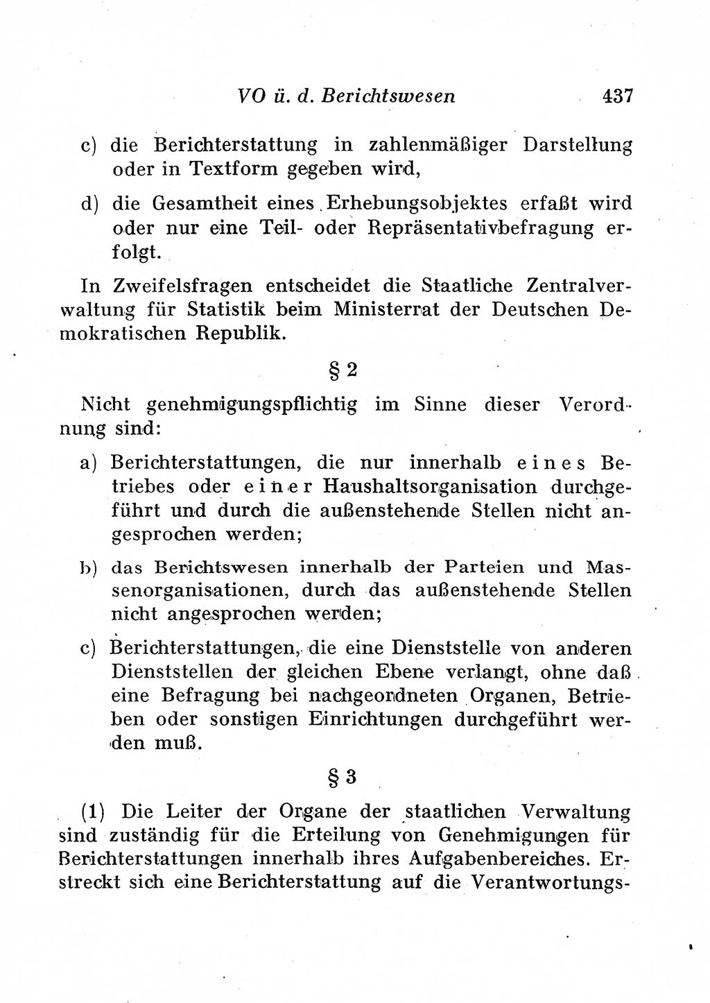 Staats- und verwaltungsrechtliche Gesetze der Deutschen Demokratischen Republik (DDR) 1958, Seite 437 (StVerwR Ges. DDR 1958, S. 437)