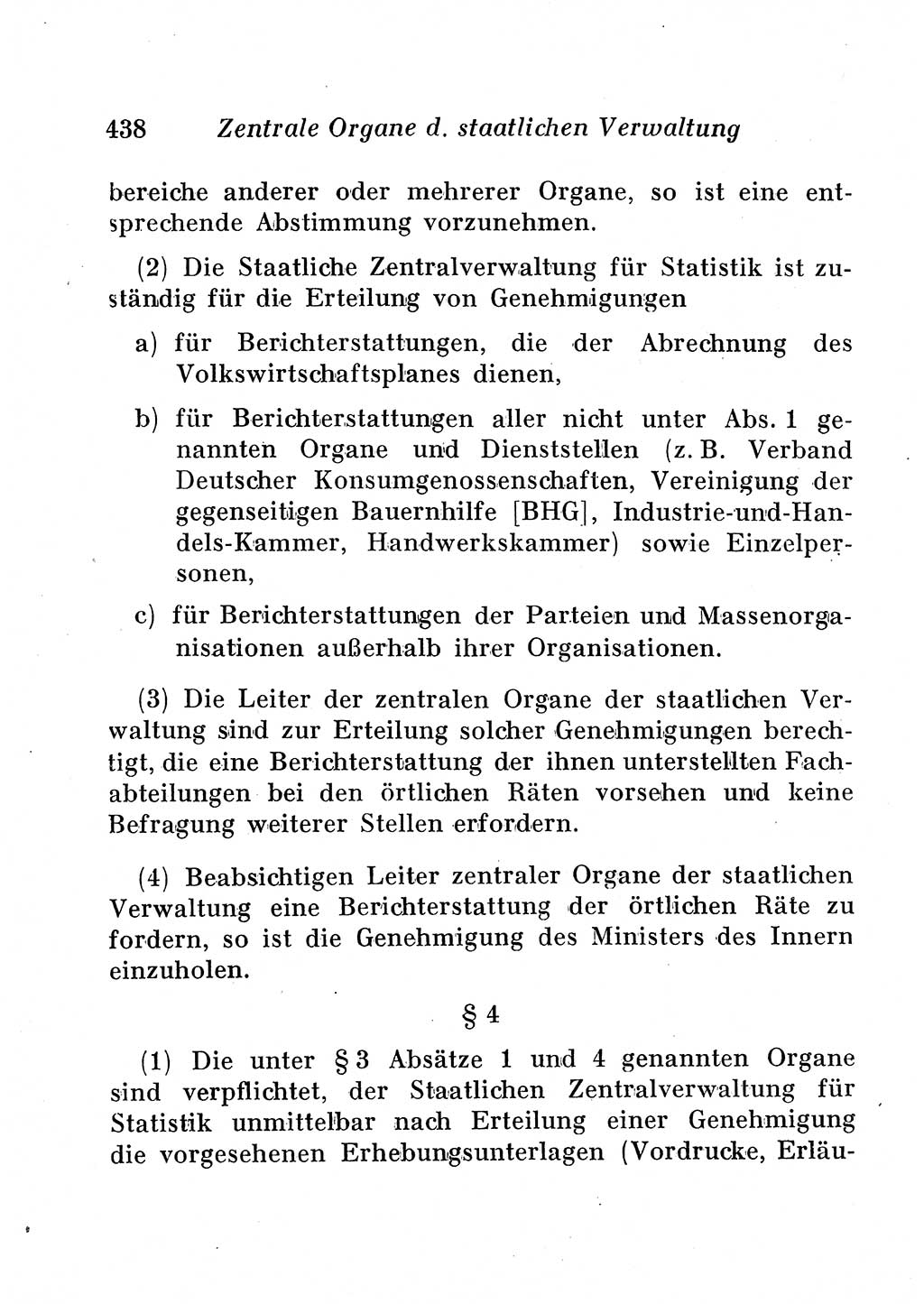 Staats- und verwaltungsrechtliche Gesetze der Deutschen Demokratischen Republik (DDR) 1958, Seite 438 (StVerwR Ges. DDR 1958, S. 438)
