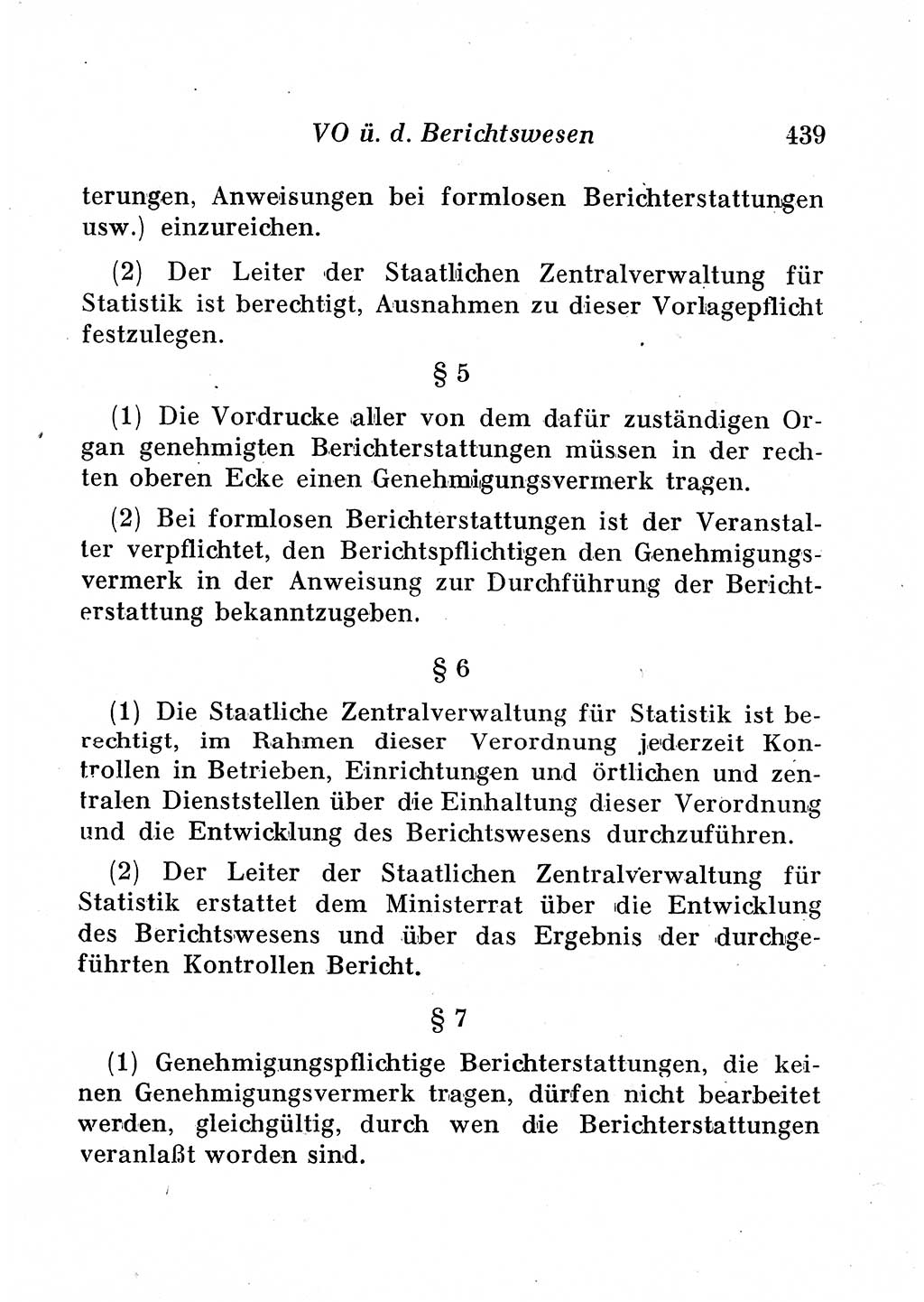 Staats- und verwaltungsrechtliche Gesetze der Deutschen Demokratischen Republik (DDR) 1958, Seite 439 (StVerwR Ges. DDR 1958, S. 439)