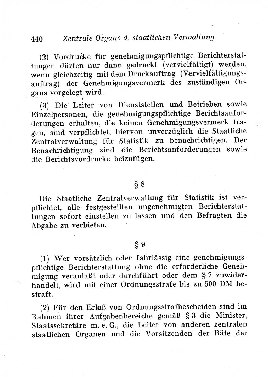 Staats- und verwaltungsrechtliche Gesetze der Deutschen Demokratischen Republik (DDR) 1958, Seite 440 (StVerwR Ges. DDR 1958, S. 440)