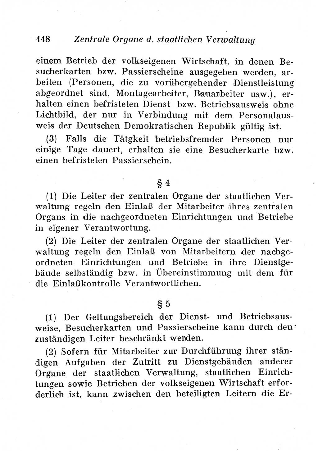Staats- und verwaltungsrechtliche Gesetze der Deutschen Demokratischen Republik (DDR) 1958, Seite 448 (StVerwR Ges. DDR 1958, S. 448)