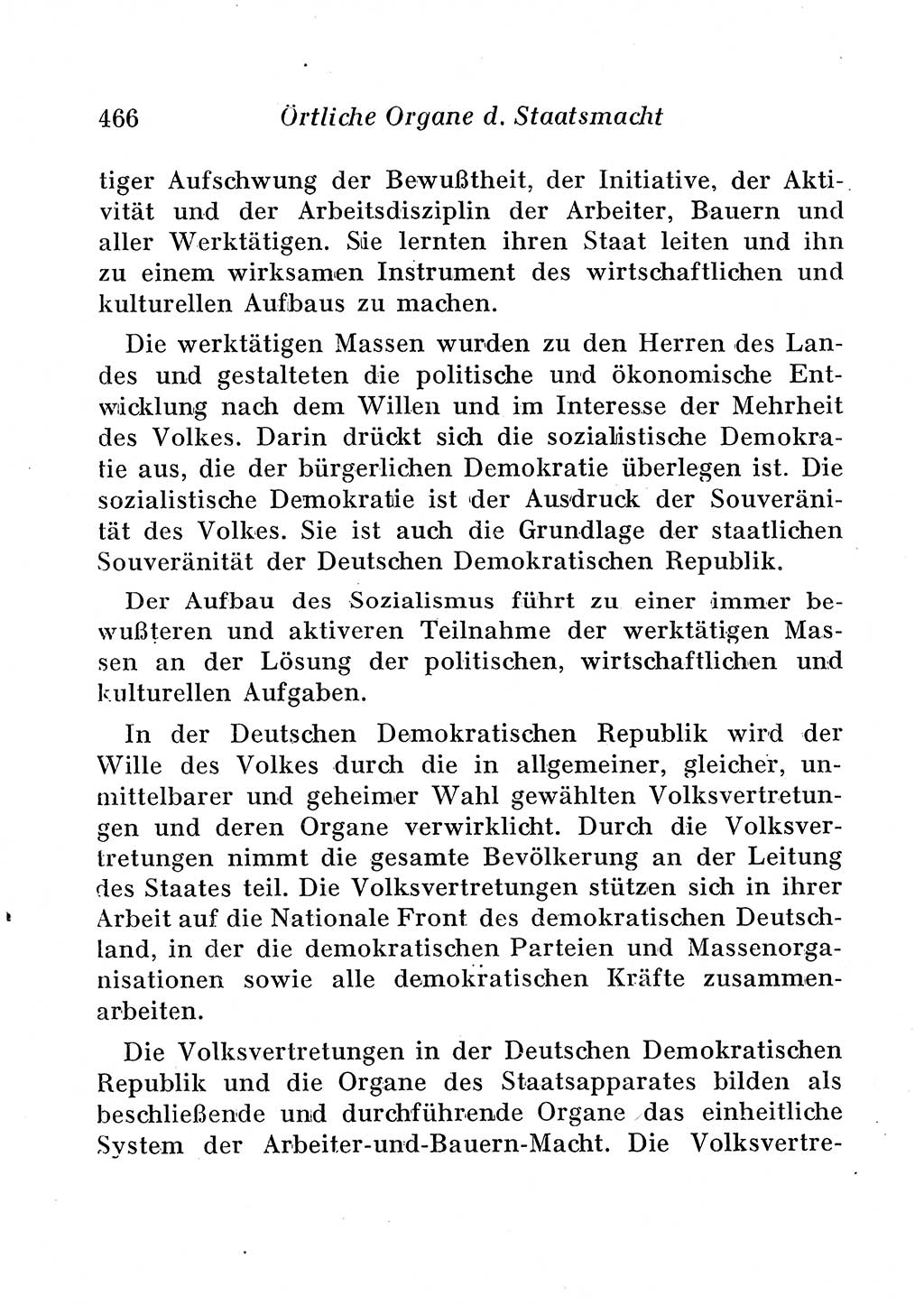 Staats- und verwaltungsrechtliche Gesetze der Deutschen Demokratischen Republik (DDR) 1958, Seite 466 (StVerwR Ges. DDR 1958, S. 466)
