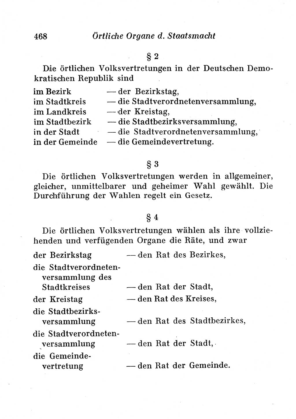 Staats- und verwaltungsrechtliche Gesetze der Deutschen Demokratischen Republik (DDR) 1958, Seite 468 (StVerwR Ges. DDR 1958, S. 468)