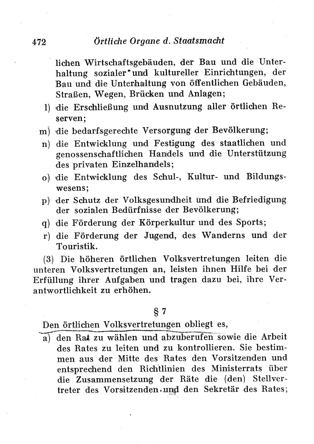 Staats- und verwaltungsrechtliche Gesetze der Deutschen Demokratischen Republik (DDR) 1958, Seite 472 (StVerwR Ges. DDR 1958, S. 472)