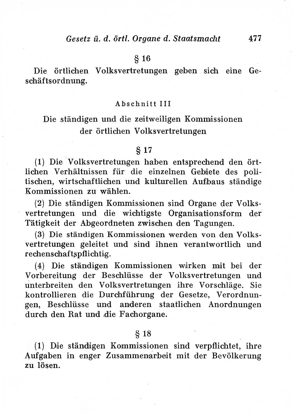 Staats- und verwaltungsrechtliche Gesetze der Deutschen Demokratischen Republik (DDR) 1958, Seite 477 (StVerwR Ges. DDR 1958, S. 477)