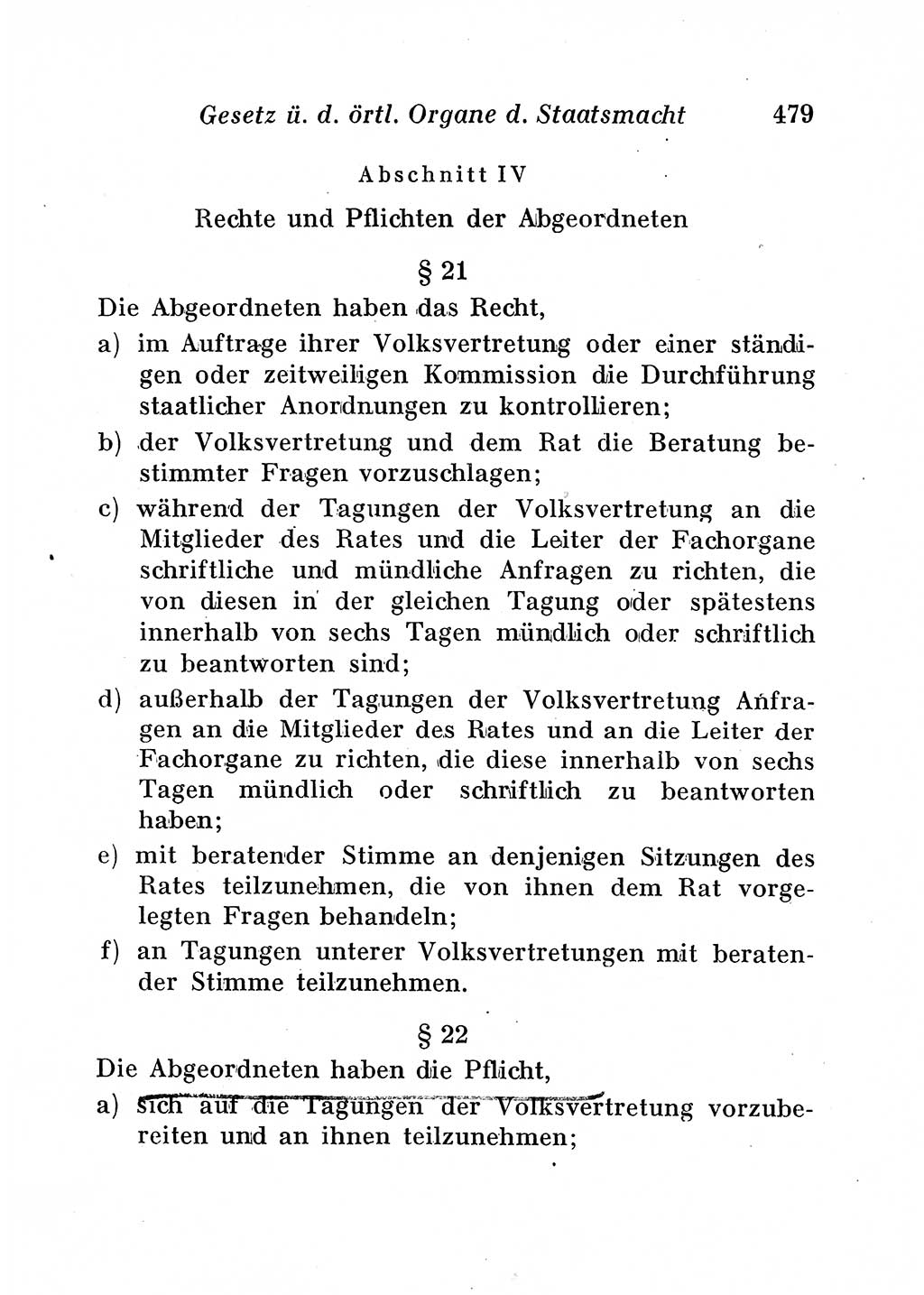 Staats- und verwaltungsrechtliche Gesetze der Deutschen Demokratischen Republik (DDR) 1958, Seite 479 (StVerwR Ges. DDR 1958, S. 479)