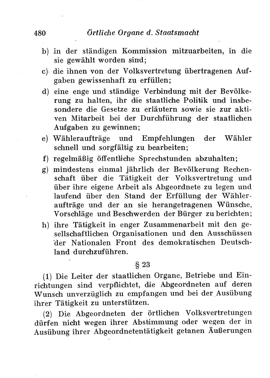 Staats- und verwaltungsrechtliche Gesetze der Deutschen Demokratischen Republik (DDR) 1958, Seite 480 (StVerwR Ges. DDR 1958, S. 480)
