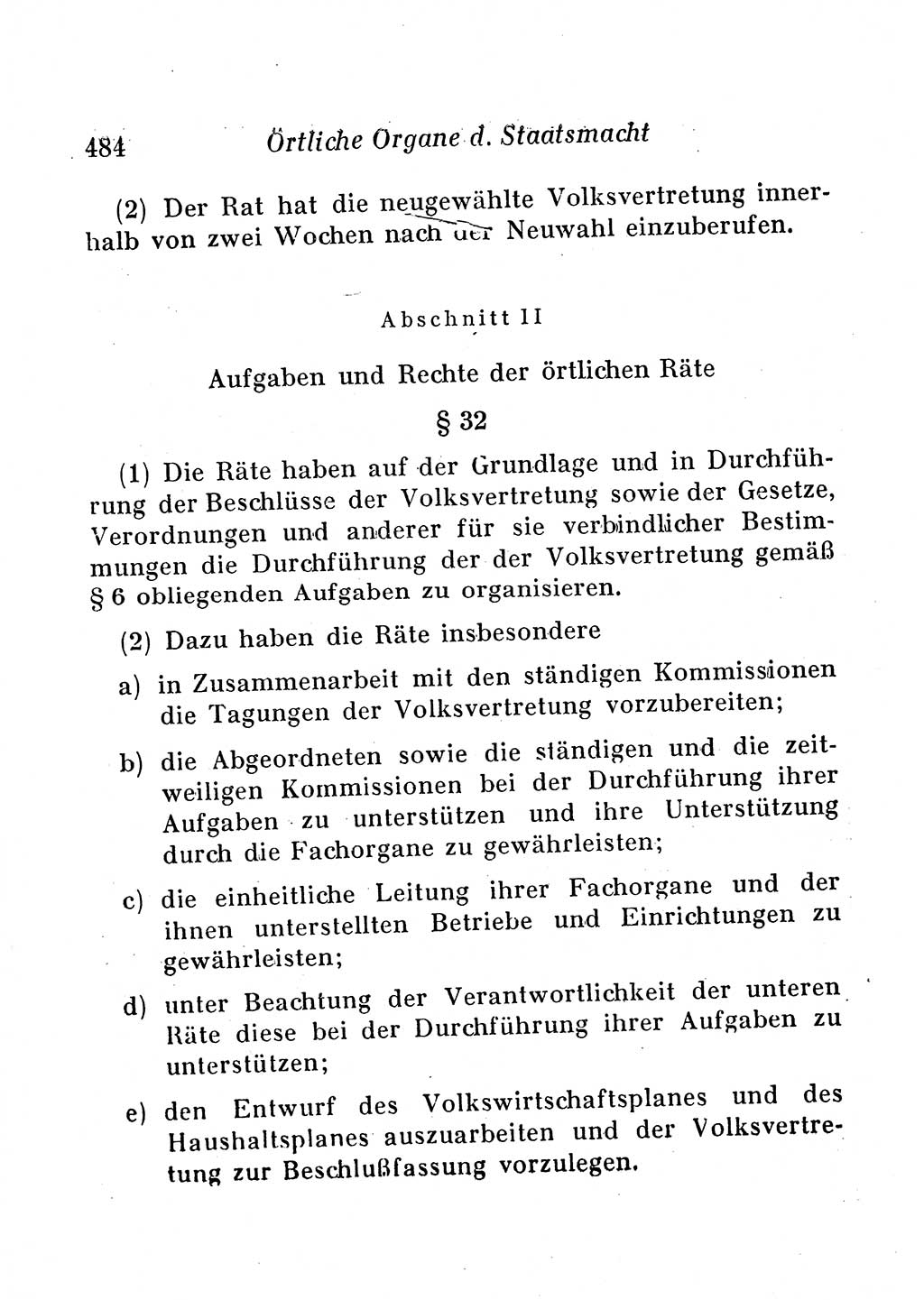 Staats- und verwaltungsrechtliche Gesetze der Deutschen Demokratischen Republik (DDR) 1958, Seite 484 (StVerwR Ges. DDR 1958, S. 484)