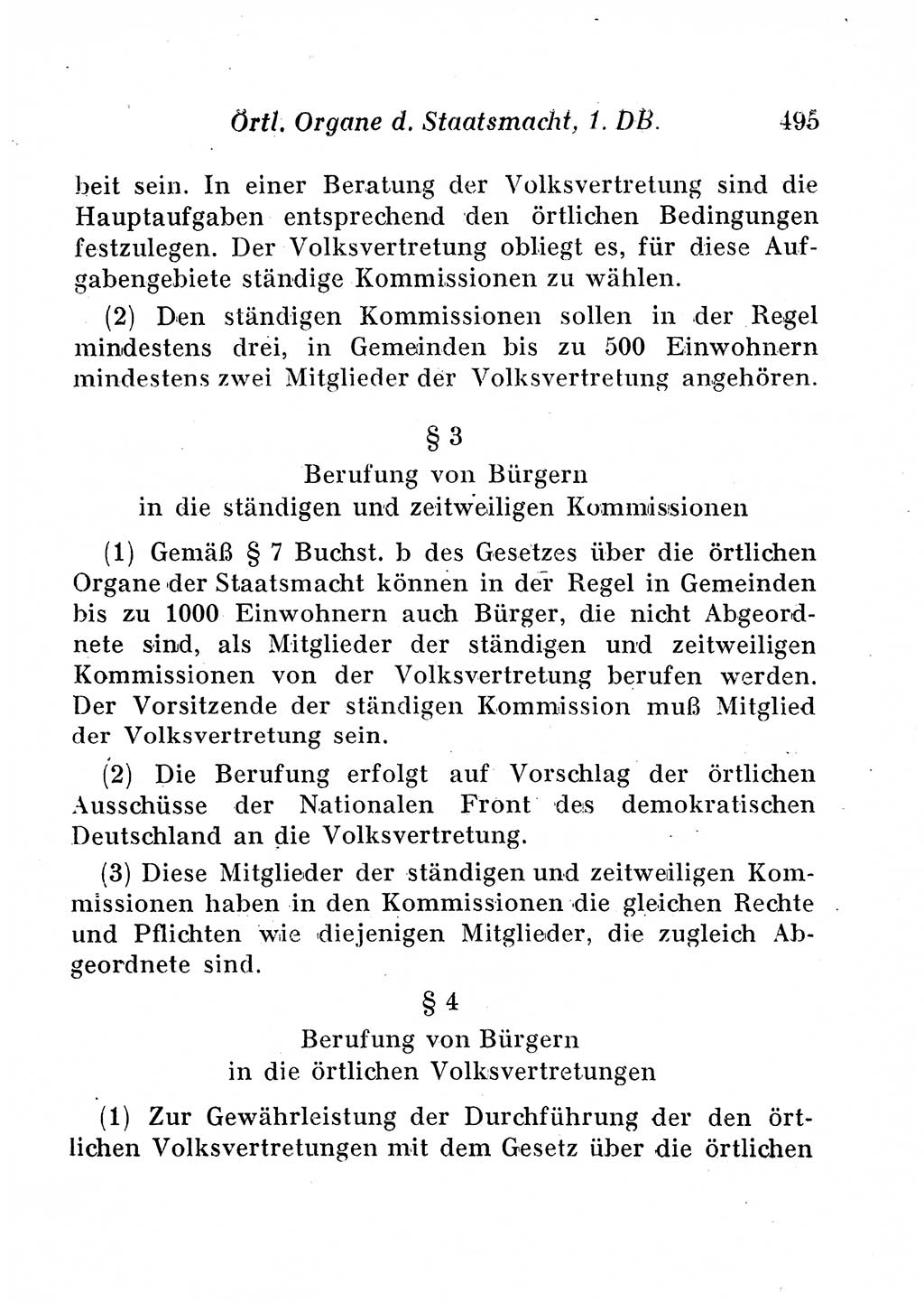 Staats- und verwaltungsrechtliche Gesetze der Deutschen Demokratischen Republik (DDR) 1958, Seite 495 (StVerwR Ges. DDR 1958, S. 495)