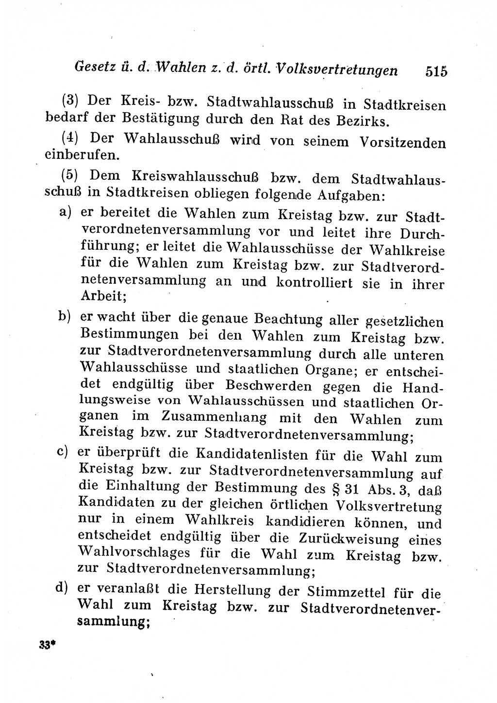 Staats- und verwaltungsrechtliche Gesetze der Deutschen Demokratischen Republik (DDR) 1958, Seite 515 (StVerwR Ges. DDR 1958, S. 515)
