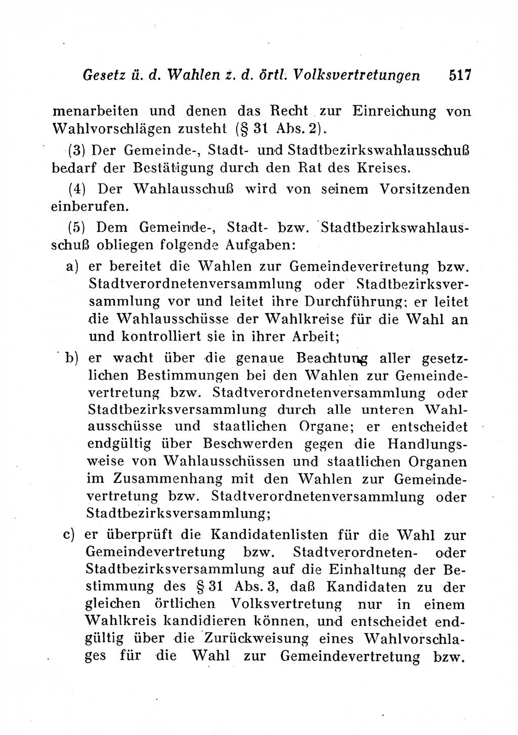 Staats- und verwaltungsrechtliche Gesetze der Deutschen Demokratischen Republik (DDR) 1958, Seite 517 (StVerwR Ges. DDR 1958, S. 517)