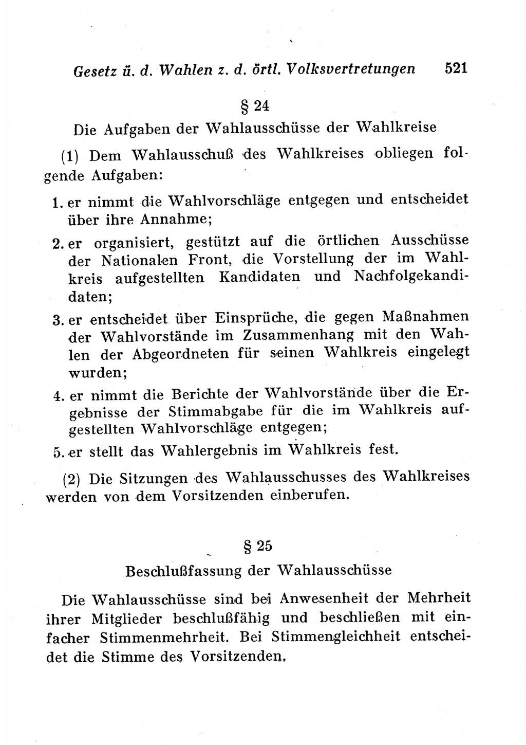 Staats- und verwaltungsrechtliche Gesetze der Deutschen Demokratischen Republik (DDR) 1958, Seite 521 (StVerwR Ges. DDR 1958, S. 521)
