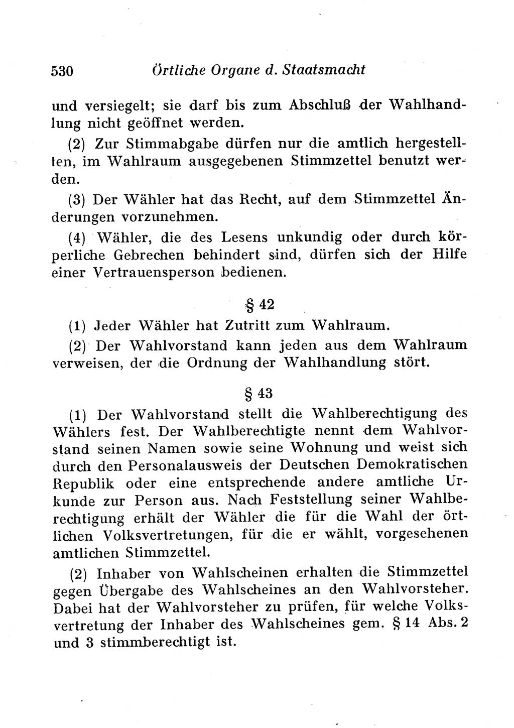 Staats- und verwaltungsrechtliche Gesetze der Deutschen Demokratischen Republik (DDR) 1958, Seite 530 (StVerwR Ges. DDR 1958, S. 530)