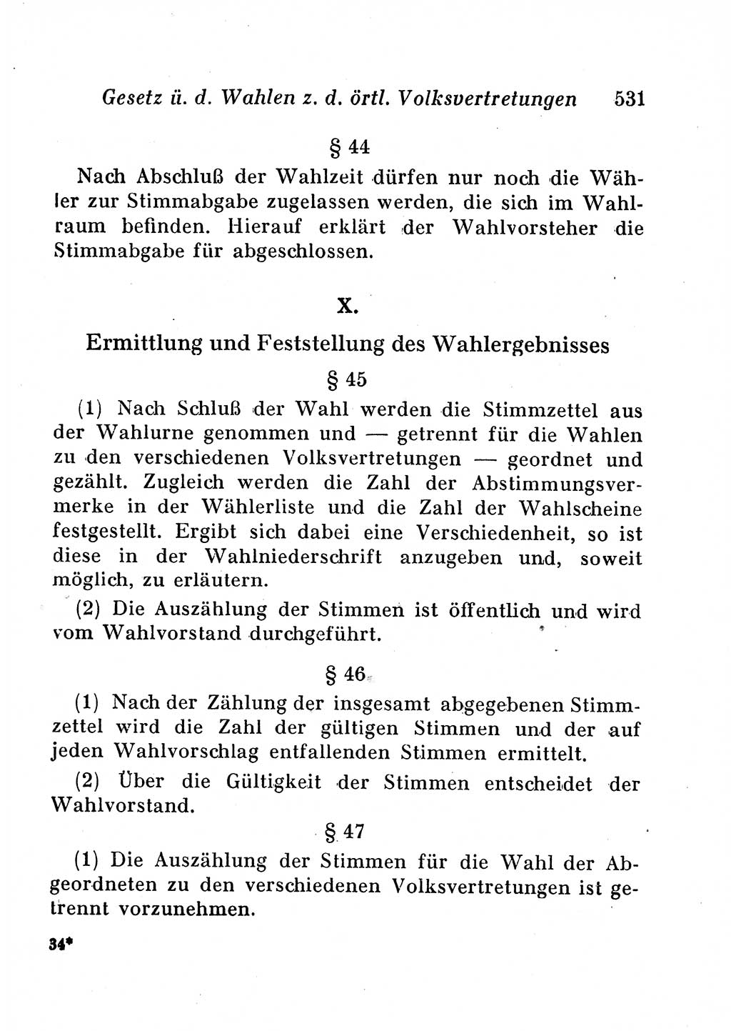 Staats- und verwaltungsrechtliche Gesetze der Deutschen Demokratischen Republik (DDR) 1958, Seite 531 (StVerwR Ges. DDR 1958, S. 531)