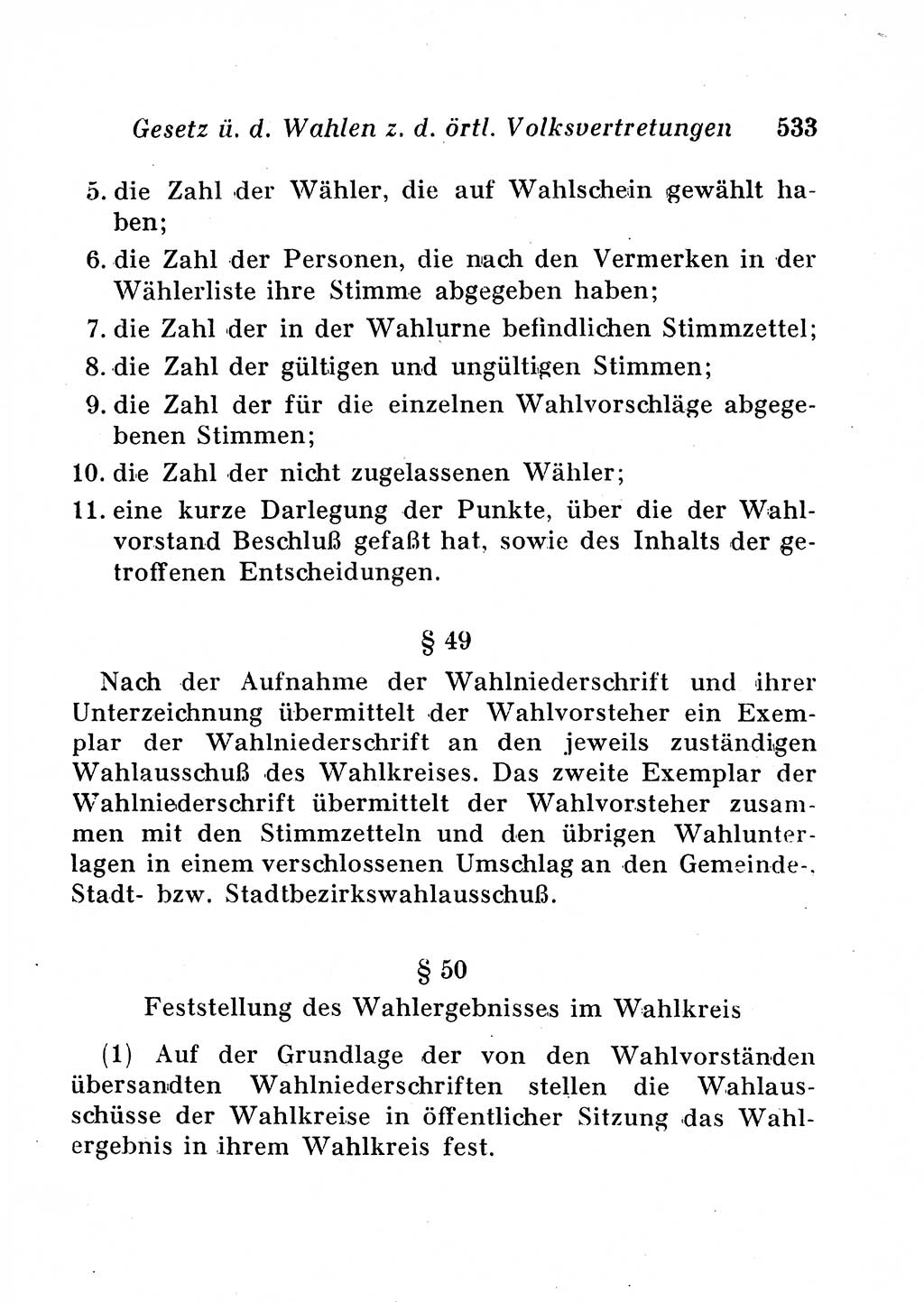 Staats- und verwaltungsrechtliche Gesetze der Deutschen Demokratischen Republik (DDR) 1958, Seite 533 (StVerwR Ges. DDR 1958, S. 533)