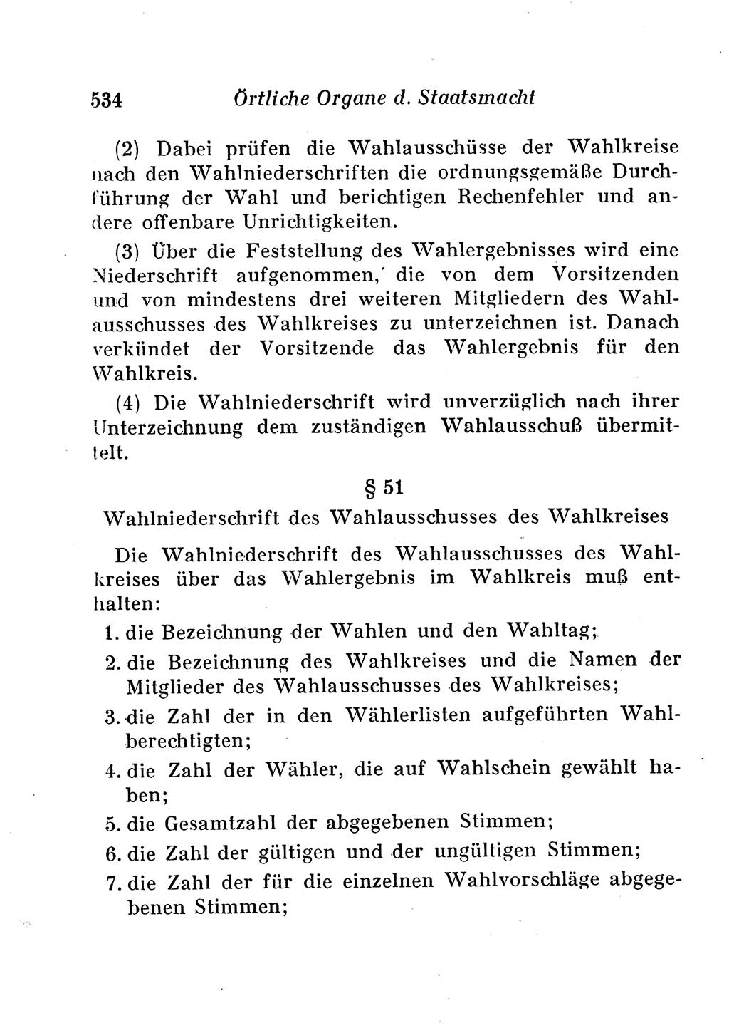 Staats- und verwaltungsrechtliche Gesetze der Deutschen Demokratischen Republik (DDR) 1958, Seite 534 (StVerwR Ges. DDR 1958, S. 534)