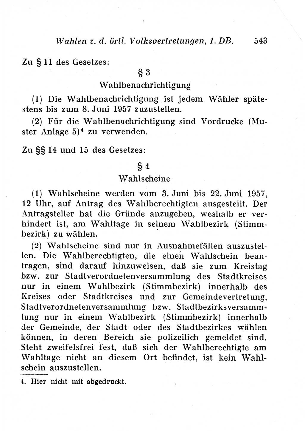 Staats- und verwaltungsrechtliche Gesetze der Deutschen Demokratischen Republik (DDR) 1958, Seite 543 (StVerwR Ges. DDR 1958, S. 543)
