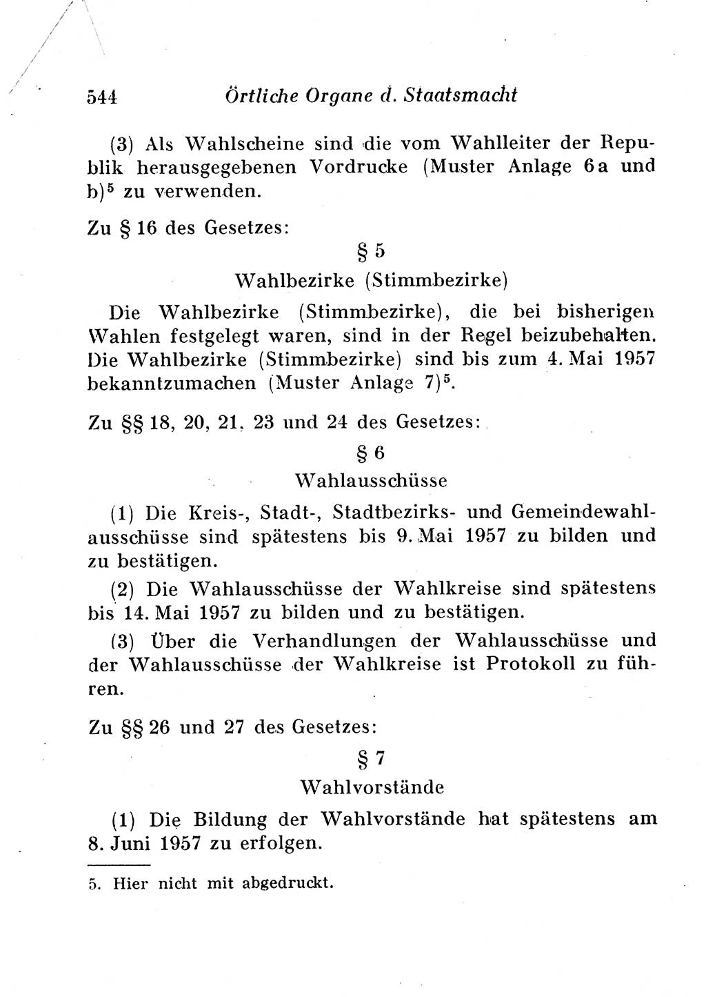 Staats- und verwaltungsrechtliche Gesetze der Deutschen Demokratischen Republik (DDR) 1958, Seite 544 (StVerwR Ges. DDR 1958, S. 544)