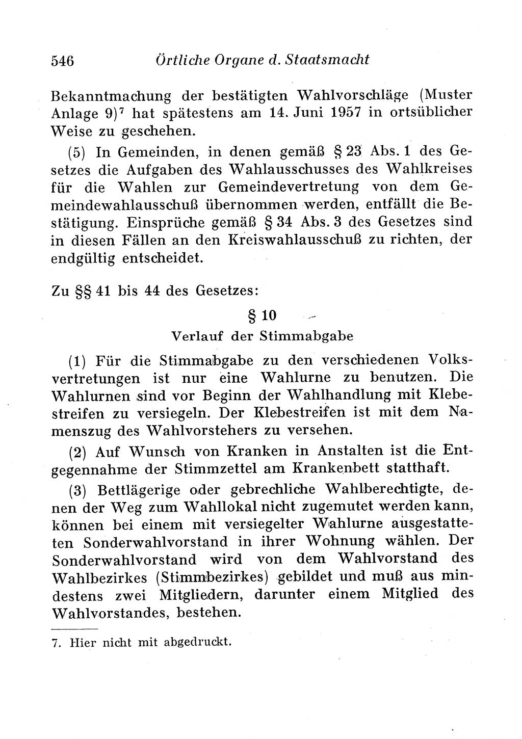 Staats- und verwaltungsrechtliche Gesetze der Deutschen Demokratischen Republik (DDR) 1958, Seite 546 (StVerwR Ges. DDR 1958, S. 546)