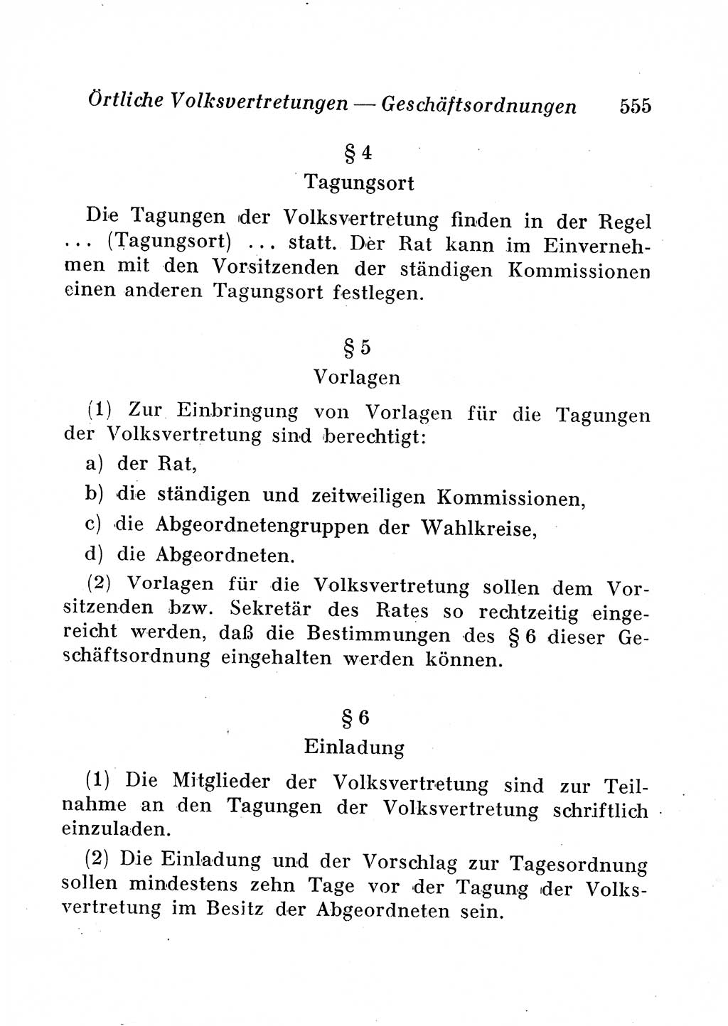 Staats- und verwaltungsrechtliche Gesetze der Deutschen Demokratischen Republik (DDR) 1958, Seite 555 (StVerwR Ges. DDR 1958, S. 555)