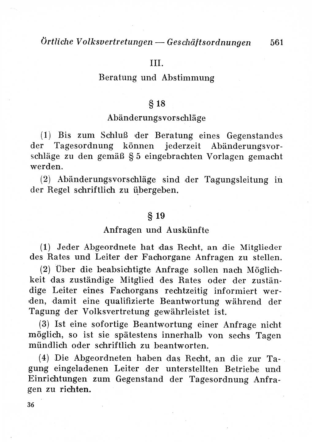 Staats- und verwaltungsrechtliche Gesetze der Deutschen Demokratischen Republik (DDR) 1958, Seite 561 (StVerwR Ges. DDR 1958, S. 561)