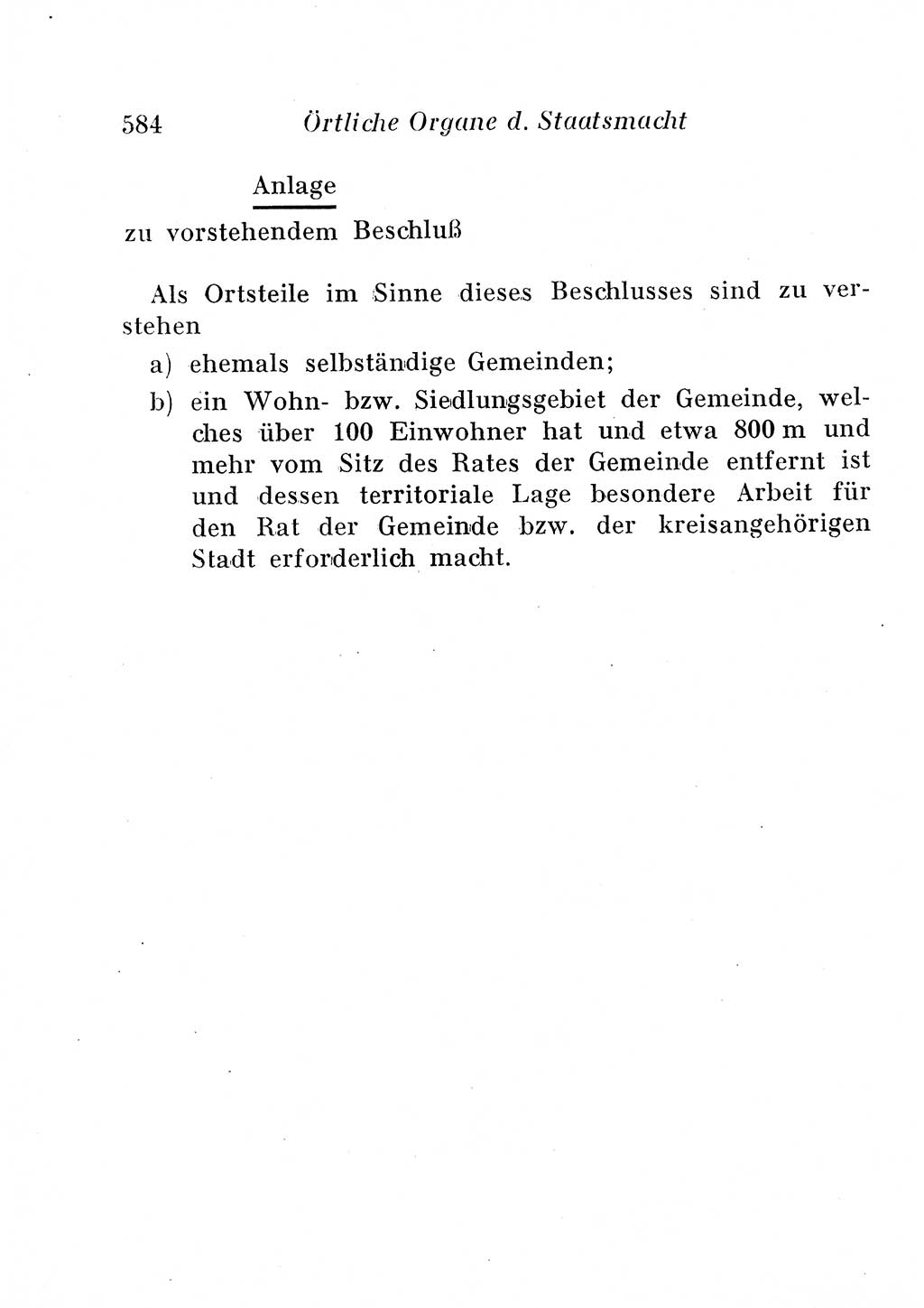 Staats- und verwaltungsrechtliche Gesetze der Deutschen Demokratischen Republik (DDR) 1958, Seite 584 (StVerwR Ges. DDR 1958, S. 584)