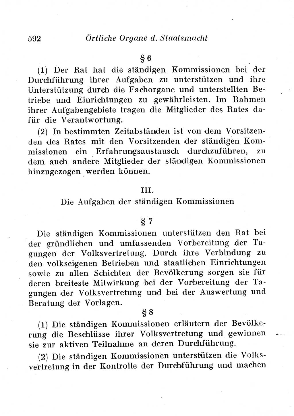 Staats- und verwaltungsrechtliche Gesetze der Deutschen Demokratischen Republik (DDR) 1958, Seite 592 (StVerwR Ges. DDR 1958, S. 592)