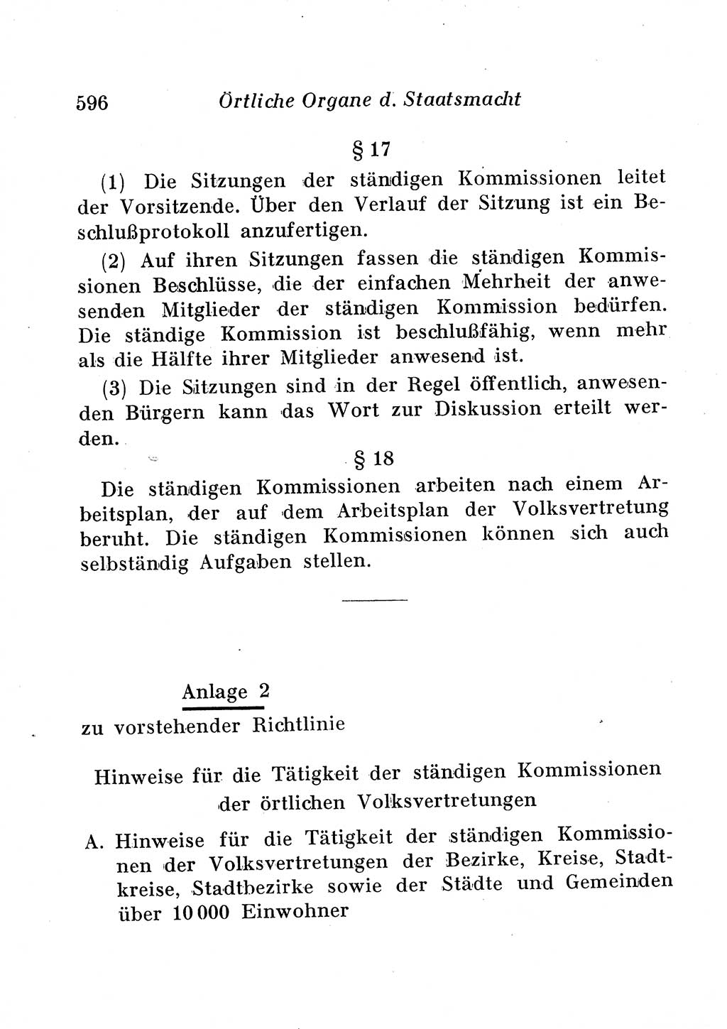 Staats- und verwaltungsrechtliche Gesetze der Deutschen Demokratischen Republik (DDR) 1958, Seite 596 (StVerwR Ges. DDR 1958, S. 596)
