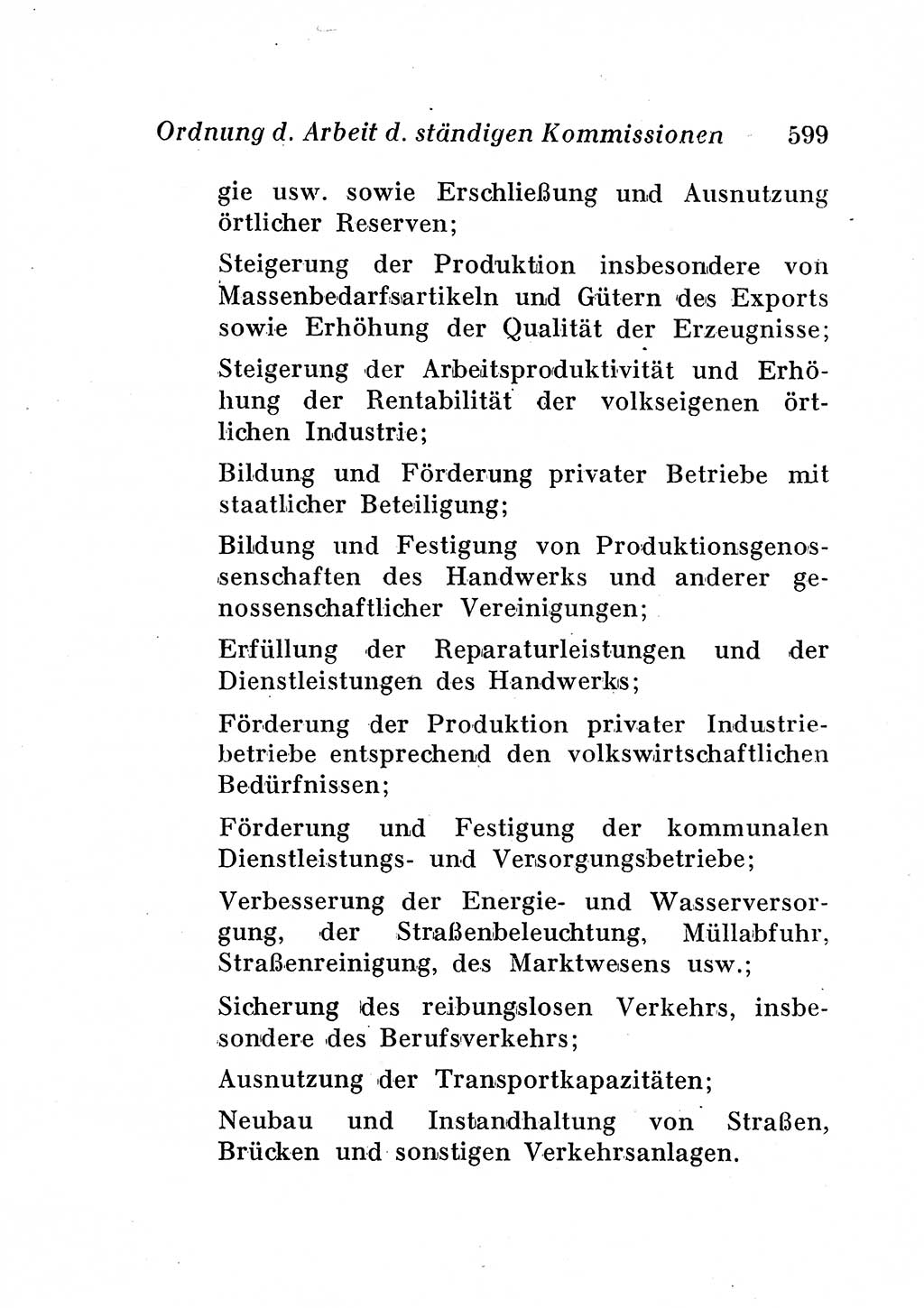 Staats- und verwaltungsrechtliche Gesetze der Deutschen Demokratischen Republik (DDR) 1958, Seite 599 (StVerwR Ges. DDR 1958, S. 599)