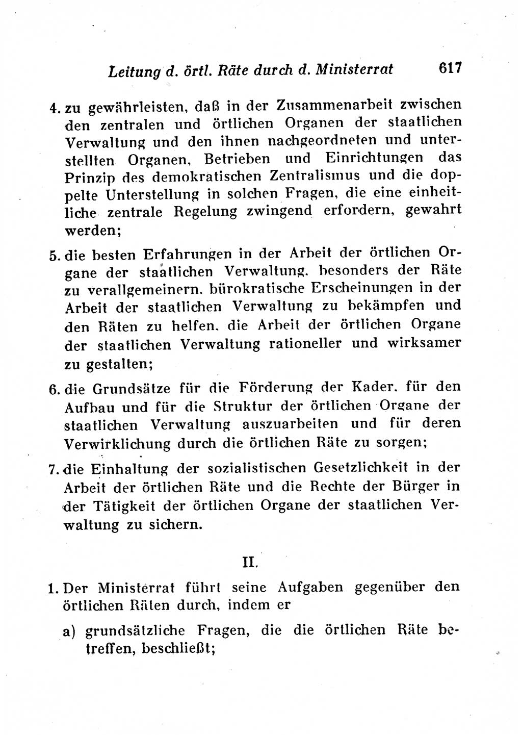 Staats- und verwaltungsrechtliche Gesetze der Deutschen Demokratischen Republik (DDR) 1958, Seite 617 (StVerwR Ges. DDR 1958, S. 617)