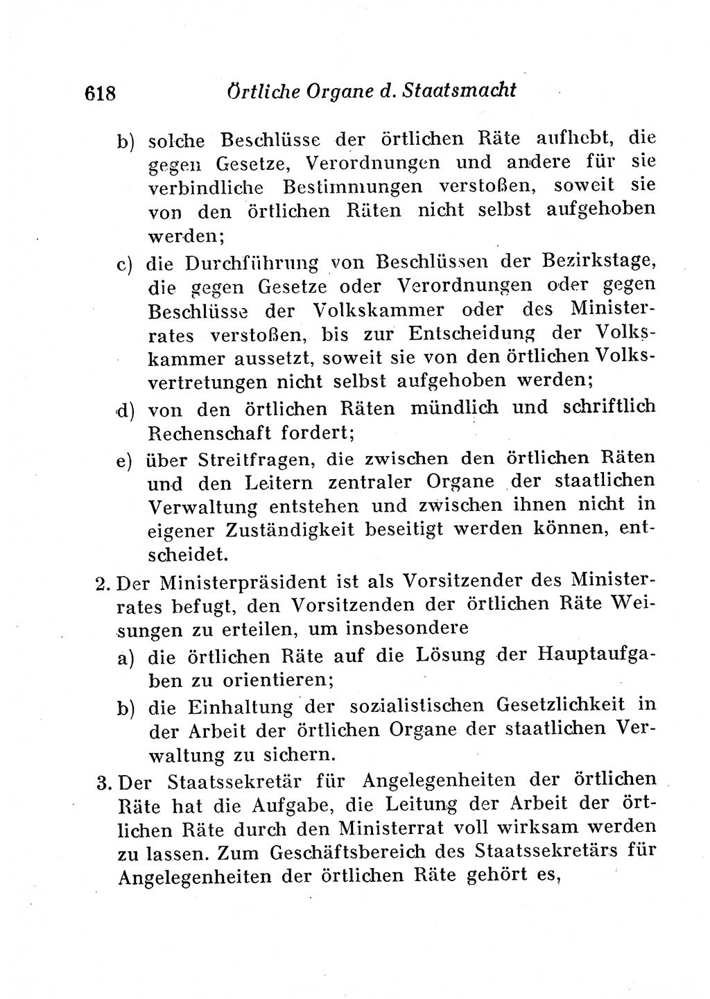 Staats- und verwaltungsrechtliche Gesetze der Deutschen Demokratischen Republik (DDR) 1958, Seite 618 (StVerwR Ges. DDR 1958, S. 618)
