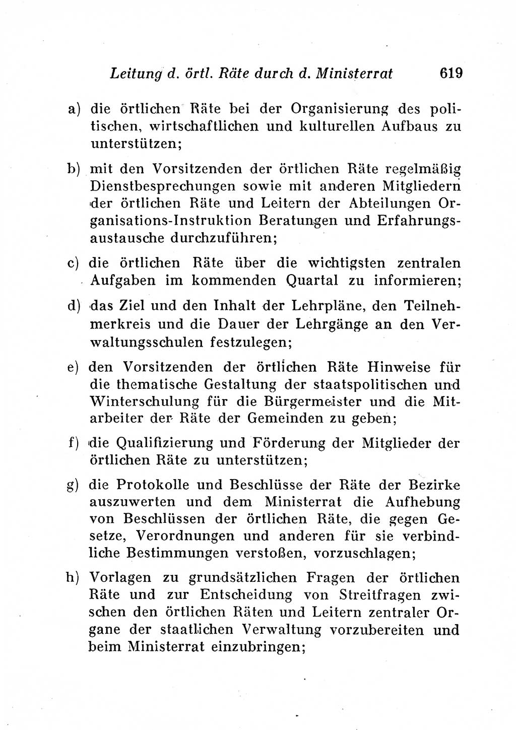 Staats- und verwaltungsrechtliche Gesetze der Deutschen Demokratischen Republik (DDR) 1958, Seite 619 (StVerwR Ges. DDR 1958, S. 619)