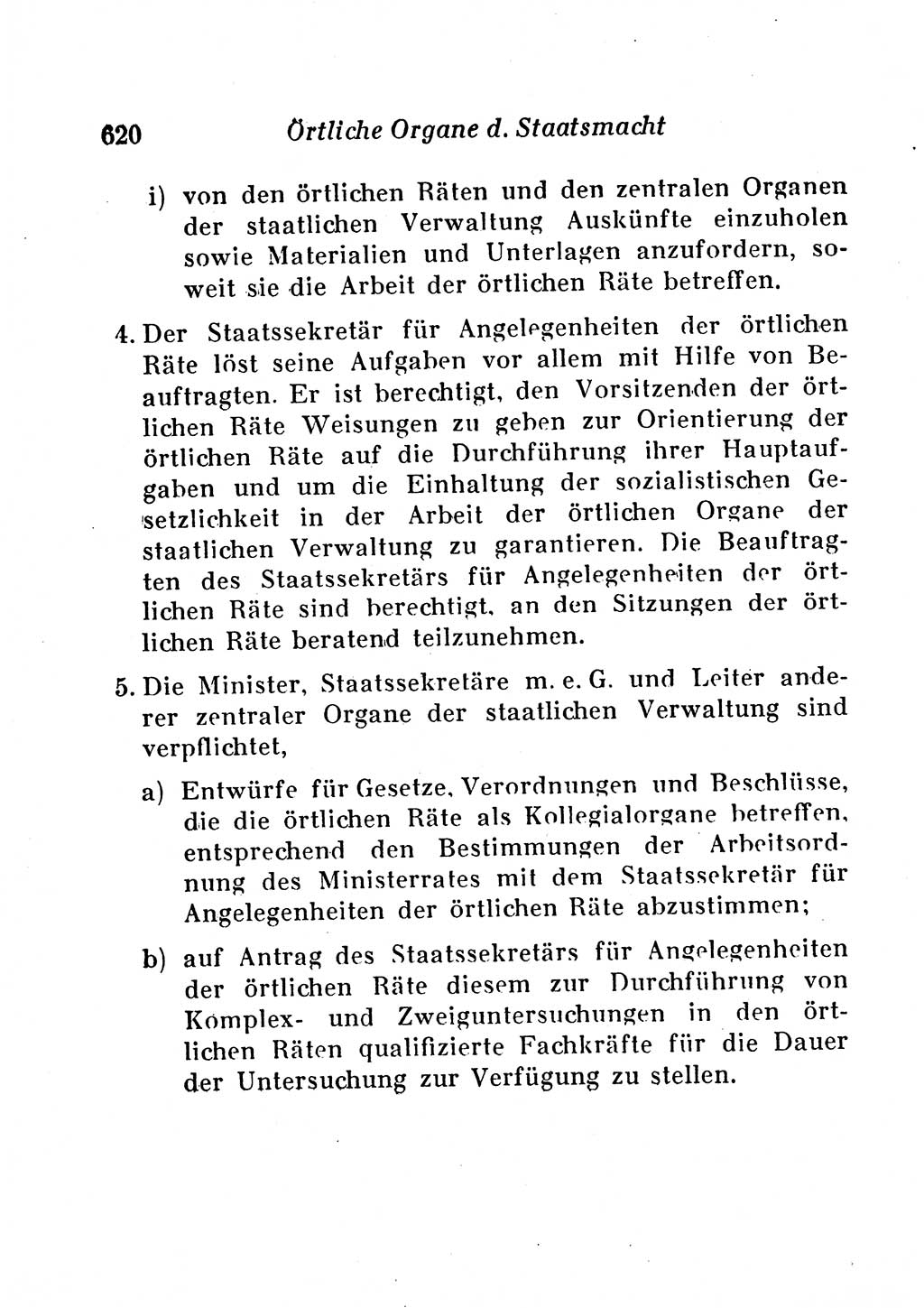 Staats- und verwaltungsrechtliche Gesetze der Deutschen Demokratischen Republik (DDR) 1958, Seite 620 (StVerwR Ges. DDR 1958, S. 620)