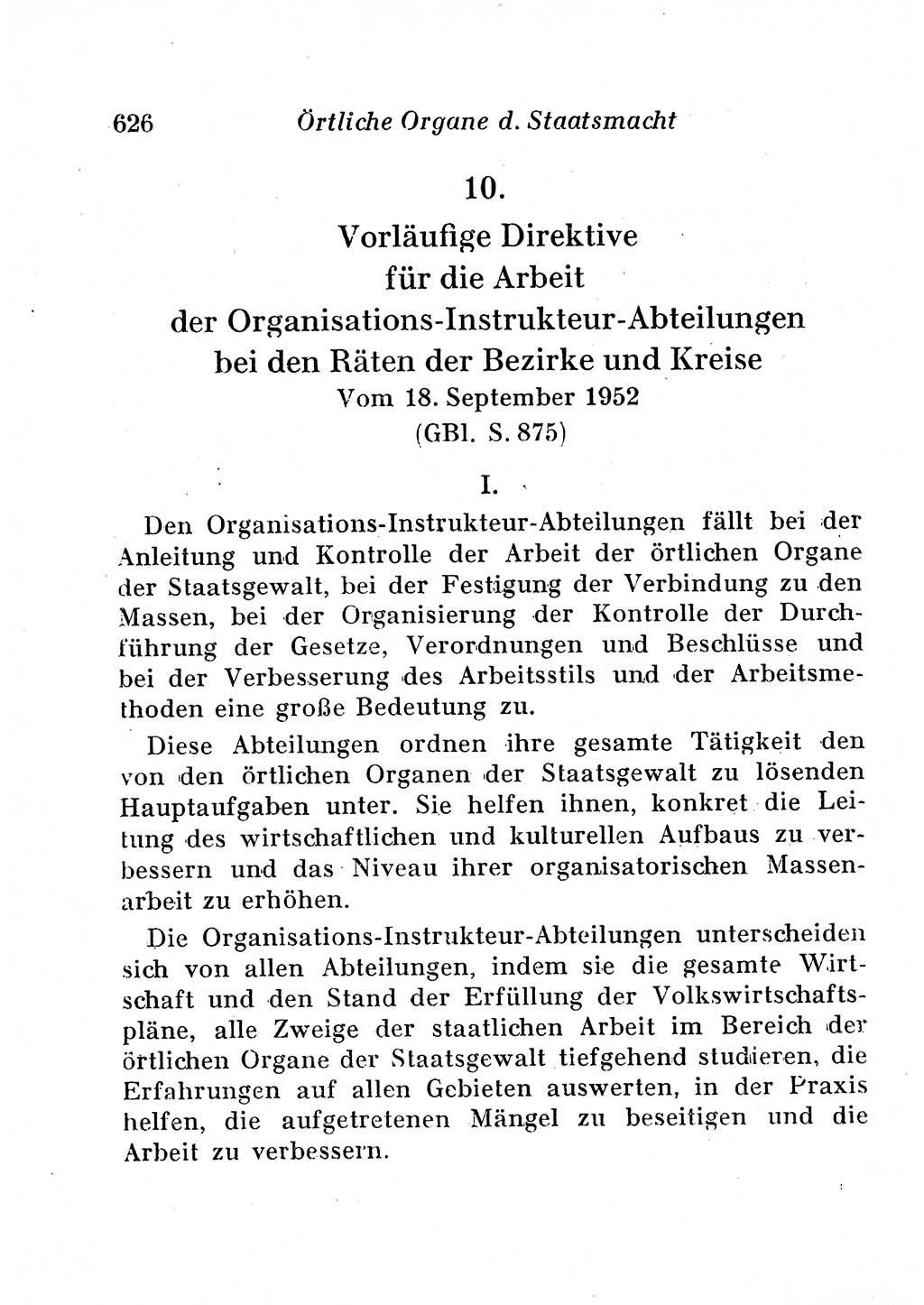 Staats- und verwaltungsrechtliche Gesetze der Deutschen Demokratischen Republik (DDR) 1958, Seite 626 (StVerwR Ges. DDR 1958, S. 626)