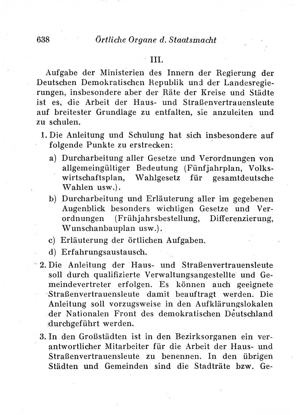 Staats- und verwaltungsrechtliche Gesetze der Deutschen Demokratischen Republik (DDR) 1958, Seite 638 (StVerwR Ges. DDR 1958, S. 638)
