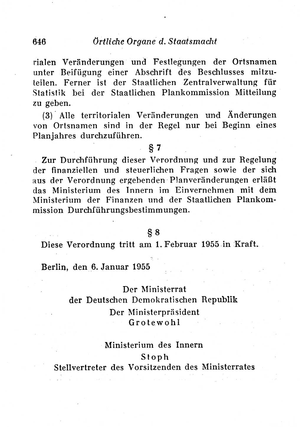 Staats- und verwaltungsrechtliche Gesetze der Deutschen Demokratischen Republik (DDR) 1958, Seite 646 (StVerwR Ges. DDR 1958, S. 646)