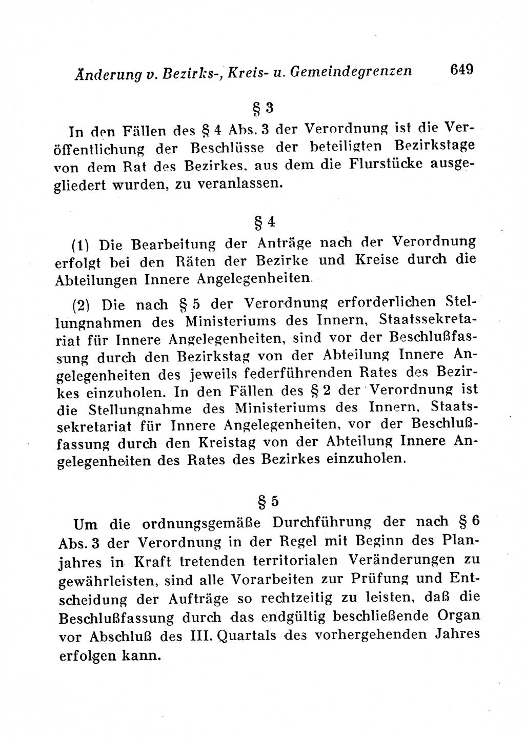 Staats- und verwaltungsrechtliche Gesetze der Deutschen Demokratischen Republik (DDR) 1958, Seite 649 (StVerwR Ges. DDR 1958, S. 649)