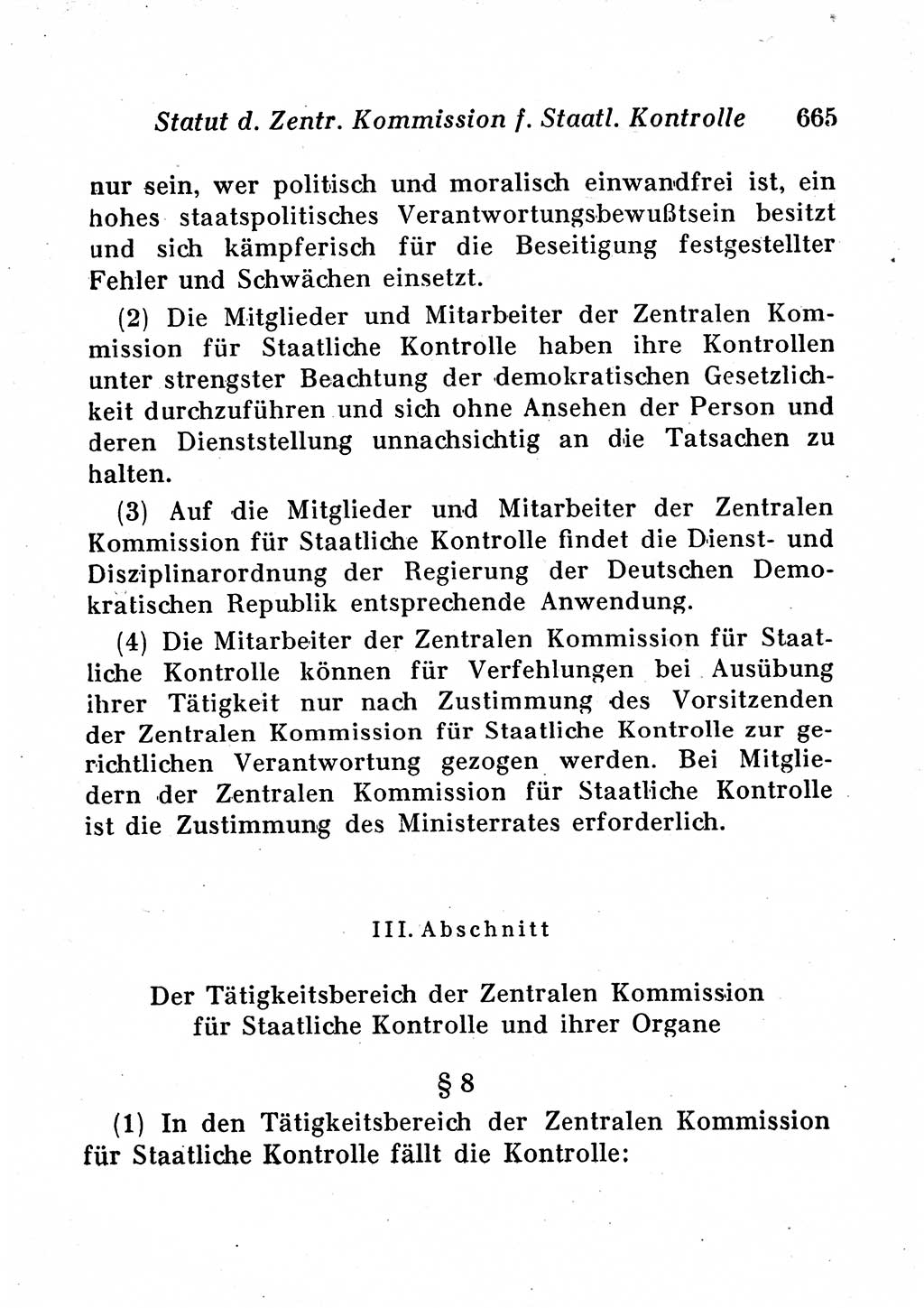 Staats- und verwaltungsrechtliche Gesetze der Deutschen Demokratischen Republik (DDR) 1958, Seite 665 (StVerwR Ges. DDR 1958, S. 665)