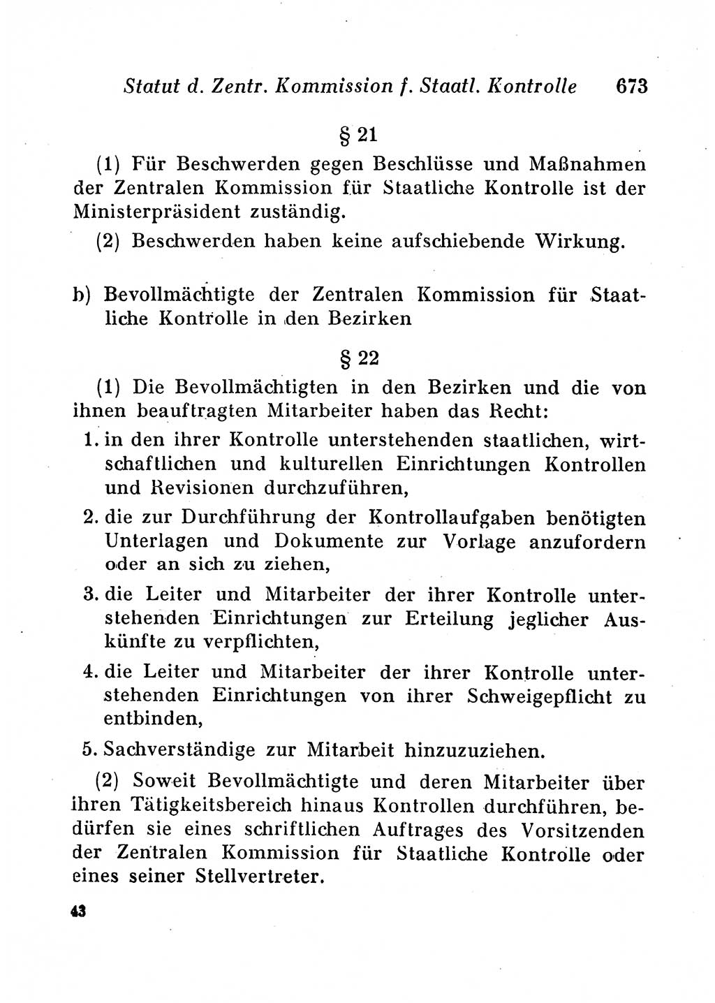 Staats- und verwaltungsrechtliche Gesetze der Deutschen Demokratischen Republik (DDR) 1958, Seite 673 (StVerwR Ges. DDR 1958, S. 673)