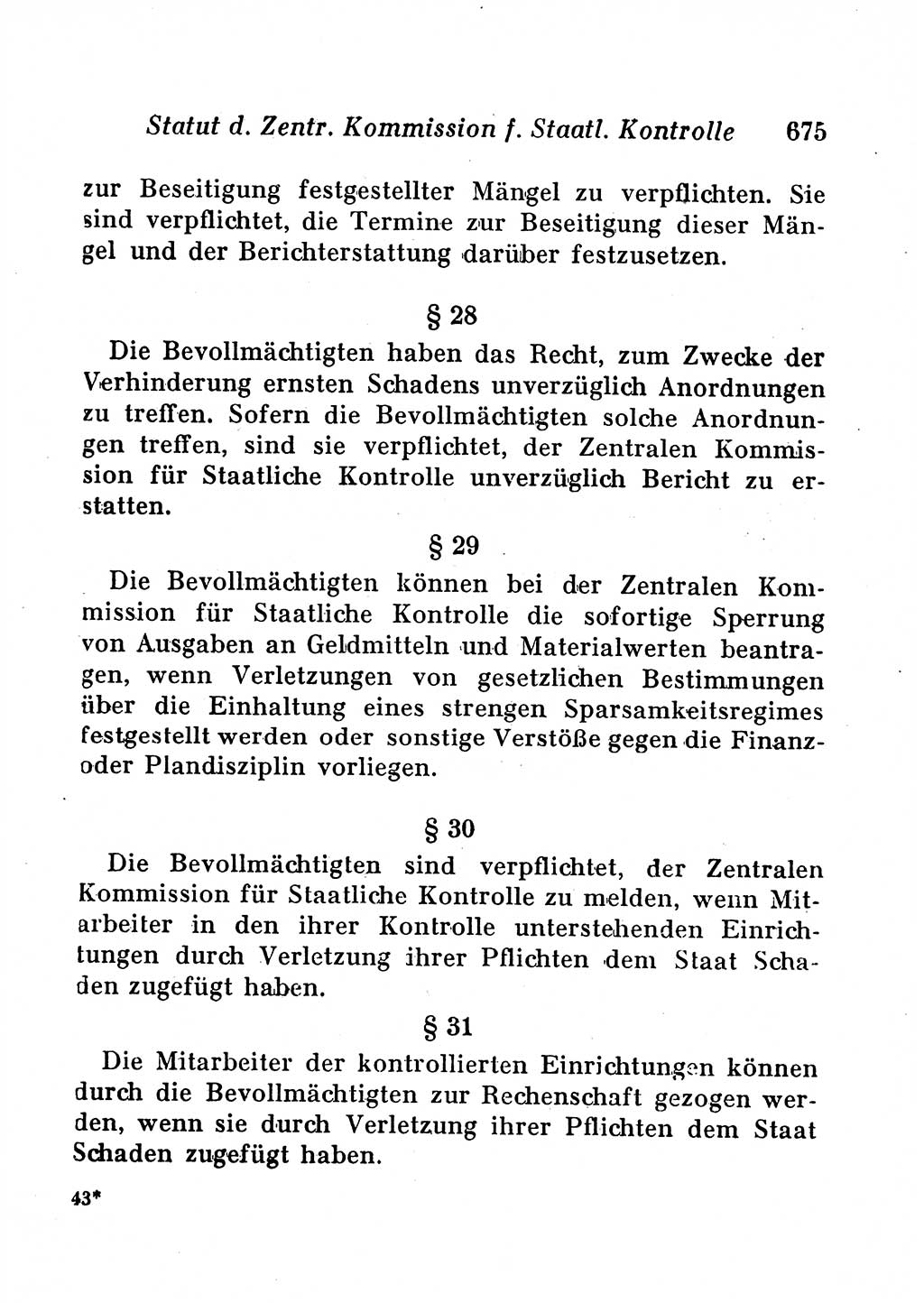 Staats- und verwaltungsrechtliche Gesetze der Deutschen Demokratischen Republik (DDR) 1958, Seite 675 (StVerwR Ges. DDR 1958, S. 675)
