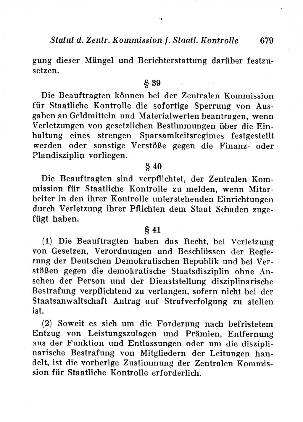Staats- und verwaltungsrechtliche Gesetze der Deutschen Demokratischen Republik (DDR) 1958, Seite 679 (StVerwR Ges. DDR 1958, S. 679)