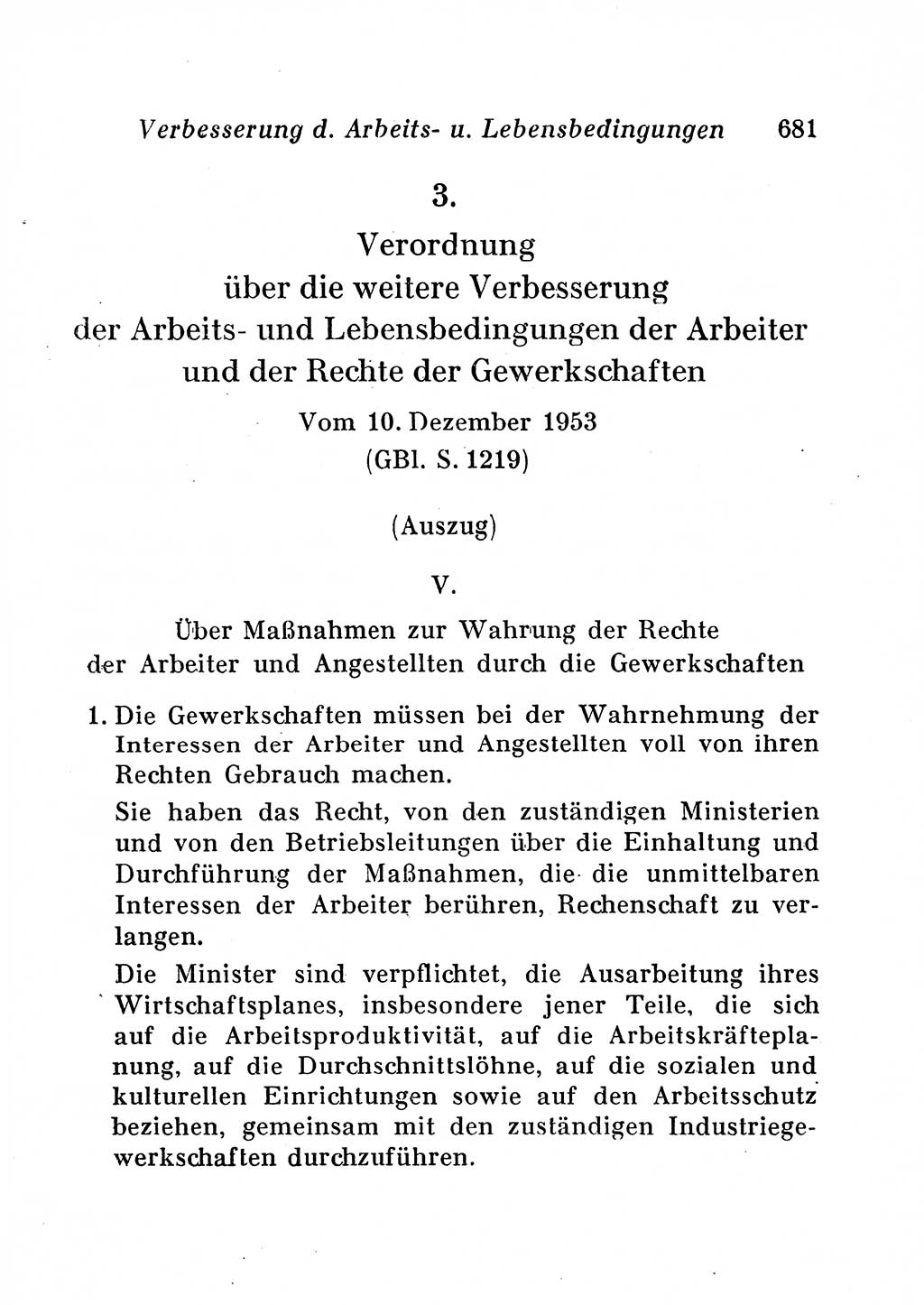 Staats- und verwaltungsrechtliche Gesetze der Deutschen Demokratischen Republik (DDR) 1958, Seite 681 (StVerwR Ges. DDR 1958, S. 681)