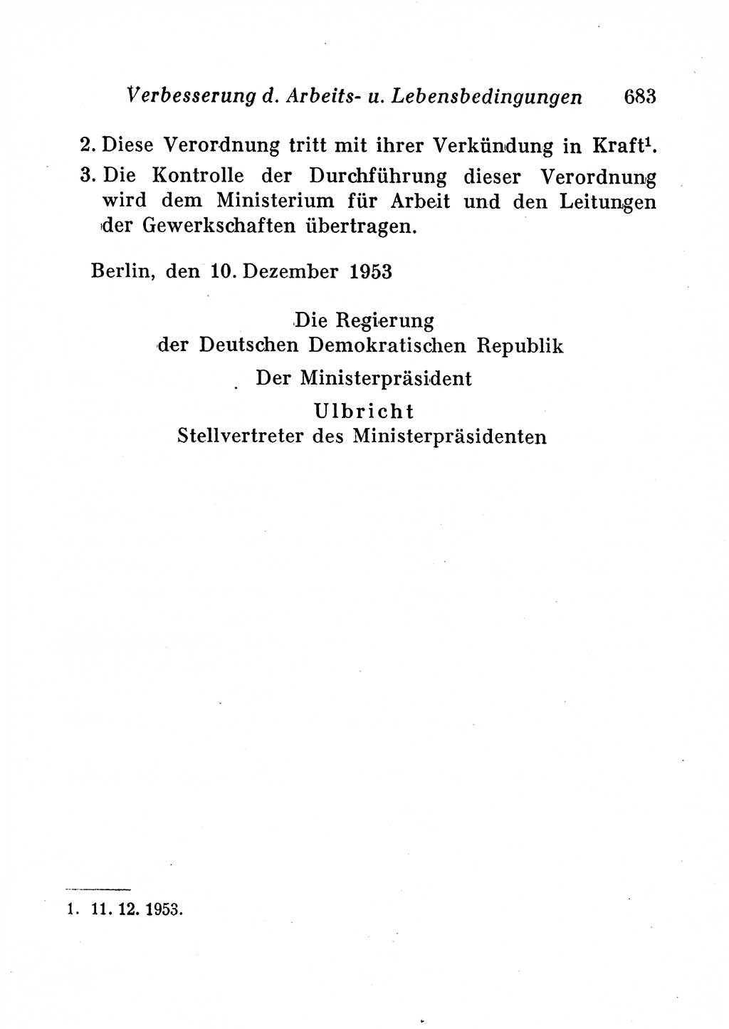 Staats- und verwaltungsrechtliche Gesetze der Deutschen Demokratischen Republik (DDR) 1958, Seite 683 (StVerwR Ges. DDR 1958, S. 683)