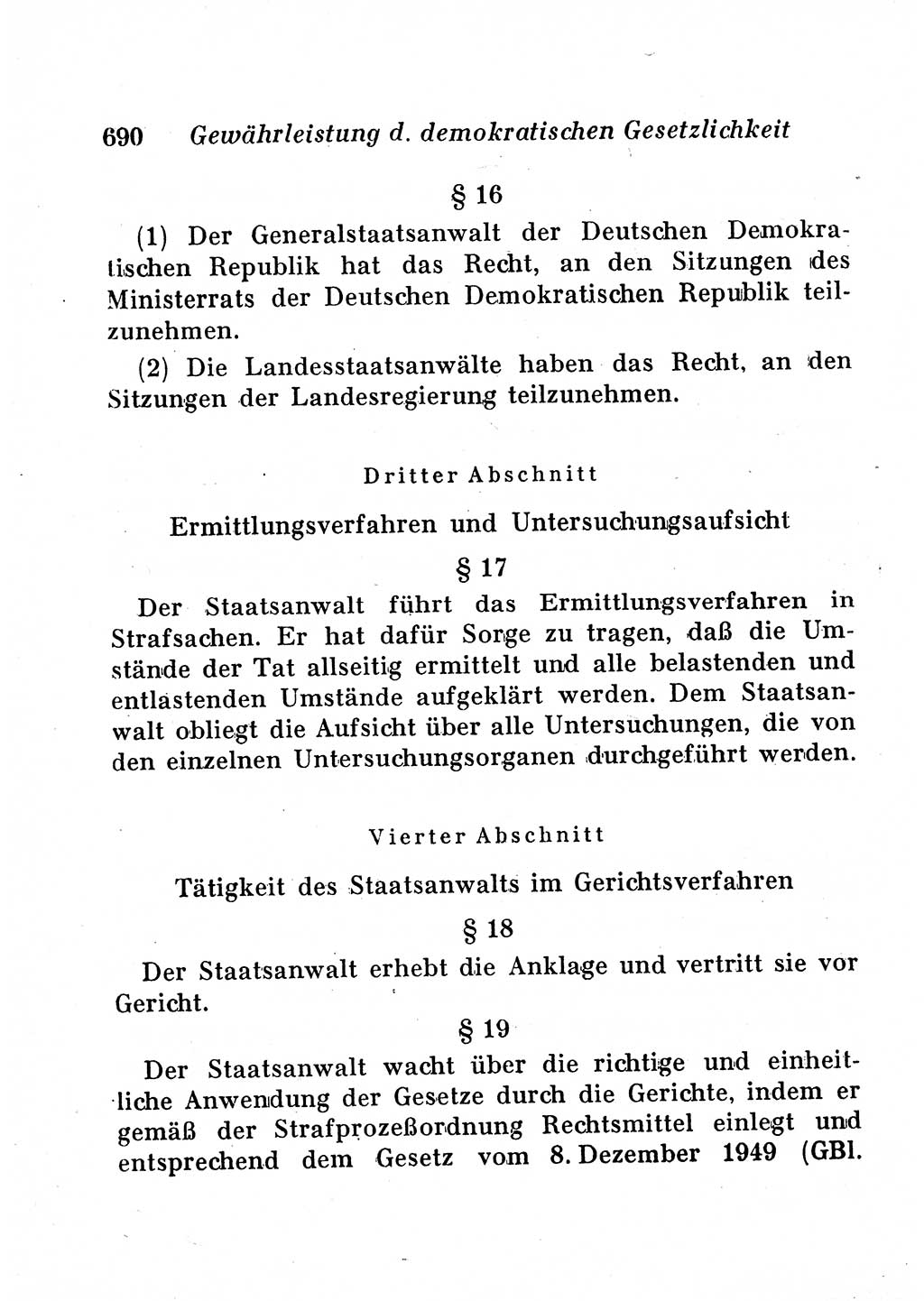 Staats- und verwaltungsrechtliche Gesetze der Deutschen Demokratischen Republik (DDR) 1958, Seite 690 (StVerwR Ges. DDR 1958, S. 690)